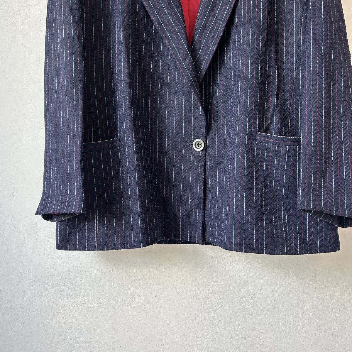 Dior 70s Silk Christian Dior blazer navy striped Size XL / US 12-14 / IT 48-50 - 5 Thumbnail