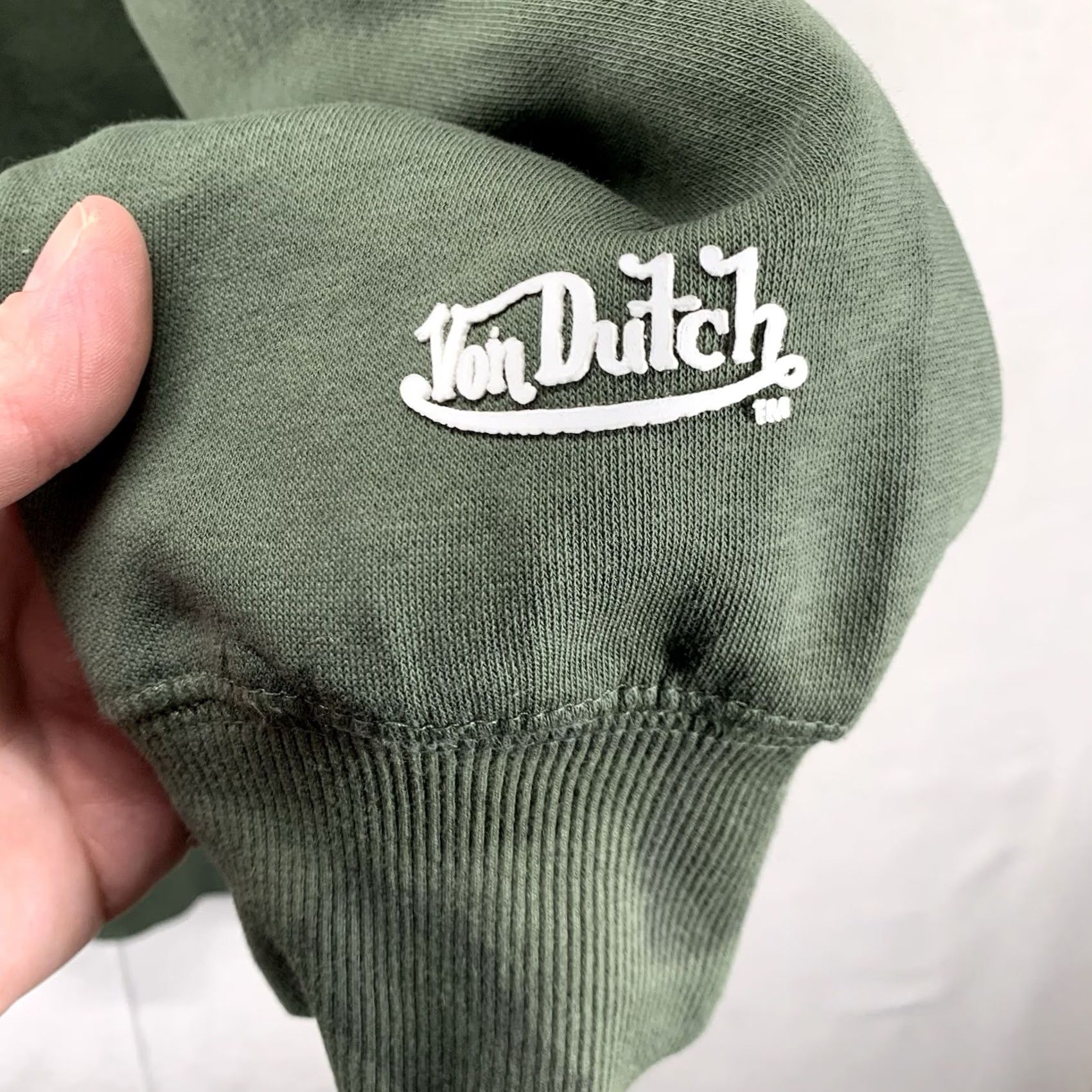 Von Dutch VON DUTCH Hoodies Pullover Green Graphic Print Oversized Long Sleeve Logo Pocket Eyeball Winged 90s Designer Retro Size US M / EU 48-50 / 2 - 5 Thumbnail