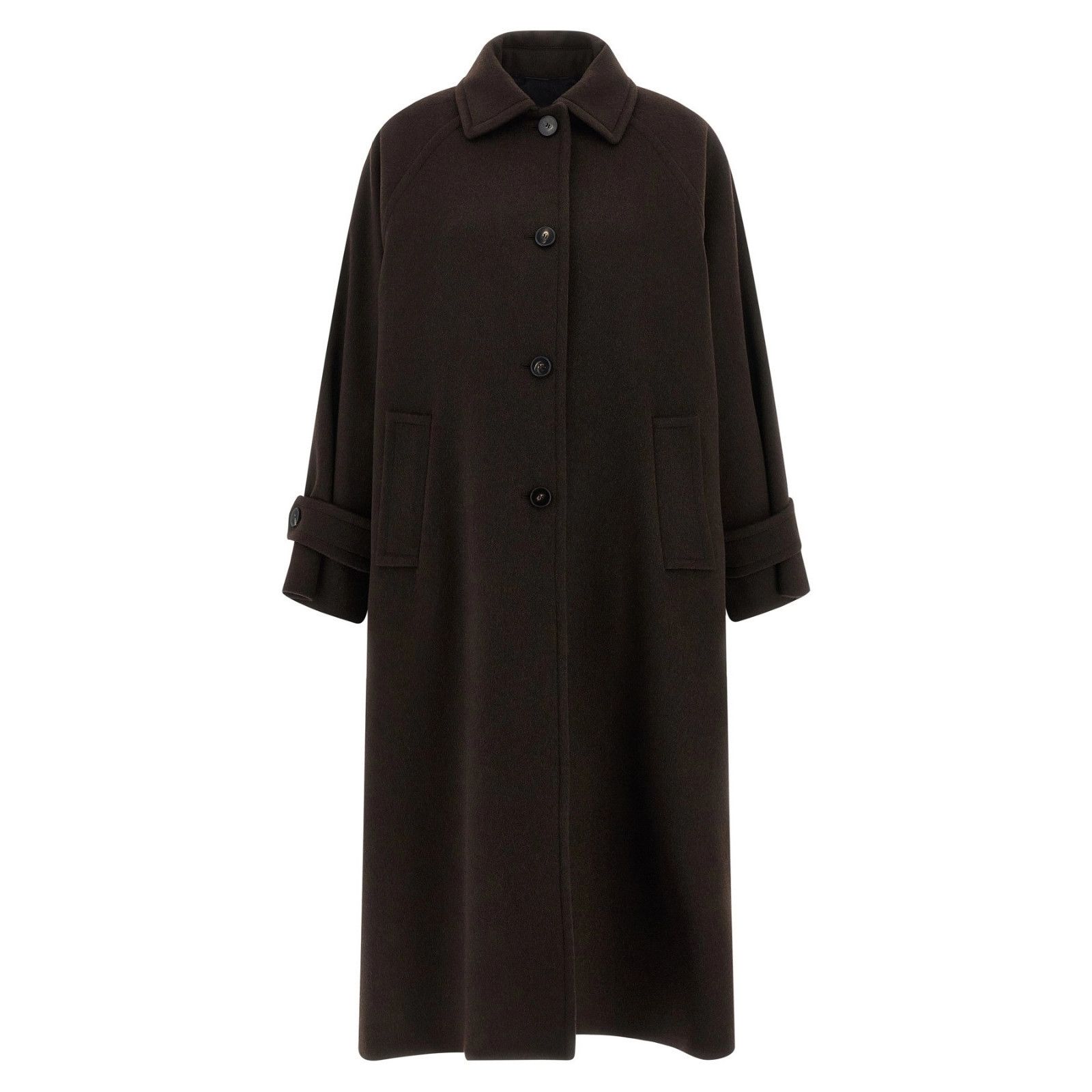ALBERTO BIANI Brown Wool Long Coat New & Authentic (Women's
