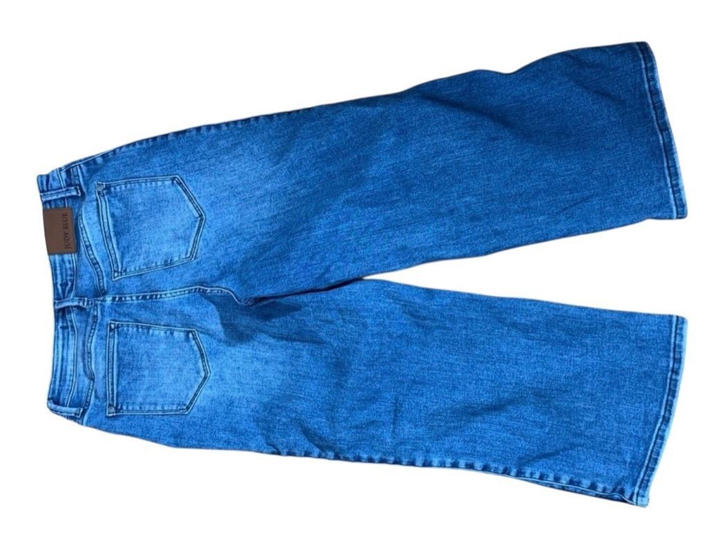 Judy Blue Judy Blue Wide Leg Jeans 9/29 | Braided Side Detail Size 29" - 6 Thumbnail