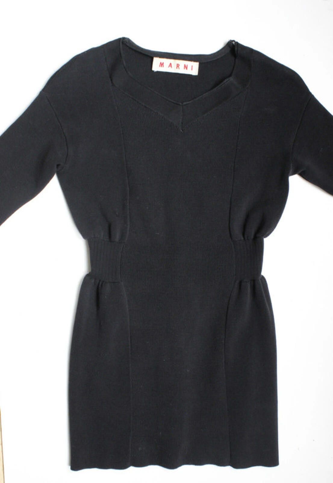 Marni Marni Black Mid Knit Tunic Dress Top 38 uk 6 Size XS / US 0-2 / IT 36-38 - 1 Thumbnail