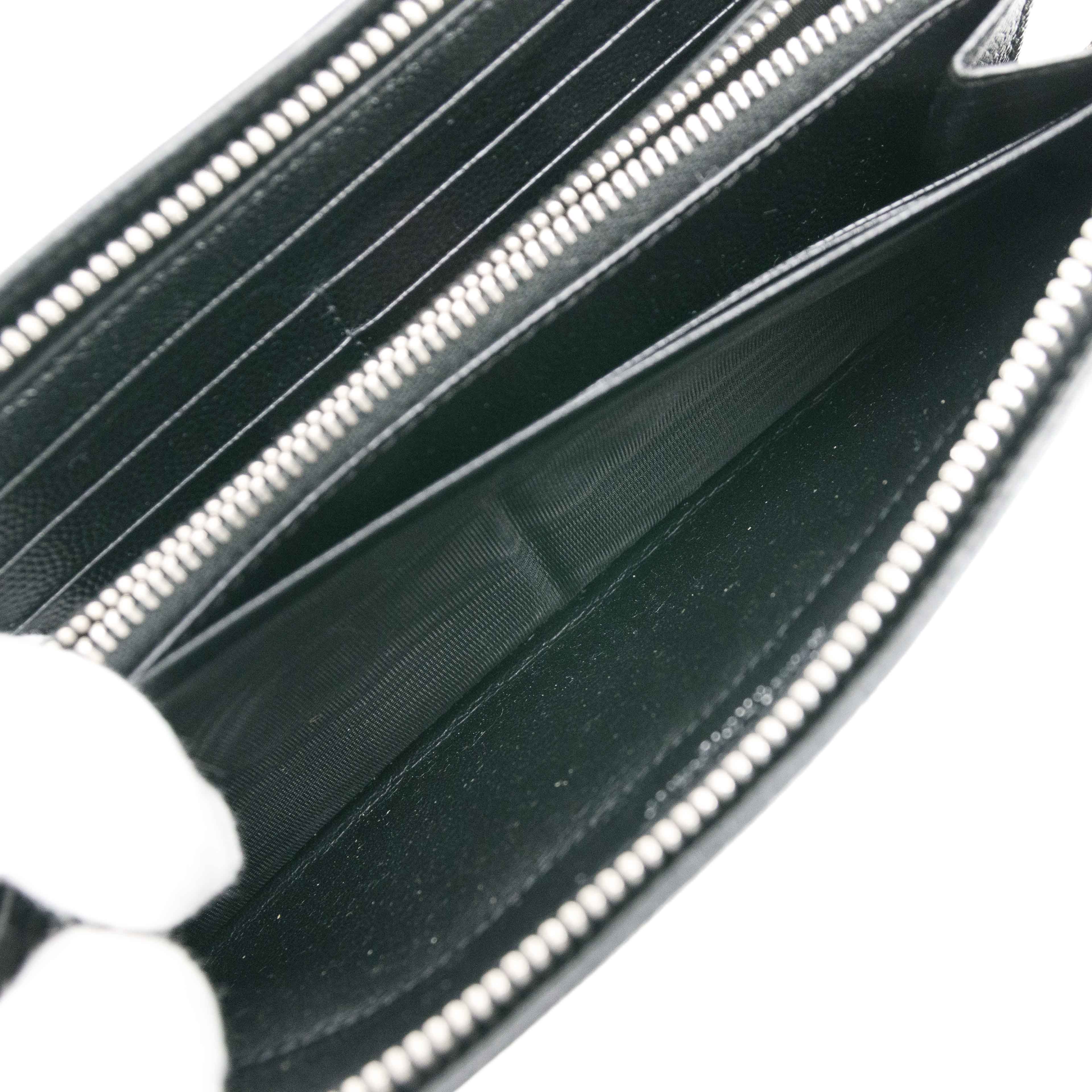 Yves Saint Laurent Saint Laurent Studded Zip-Around Wallet in Black Leather Size ONE SIZE - 17 Thumbnail