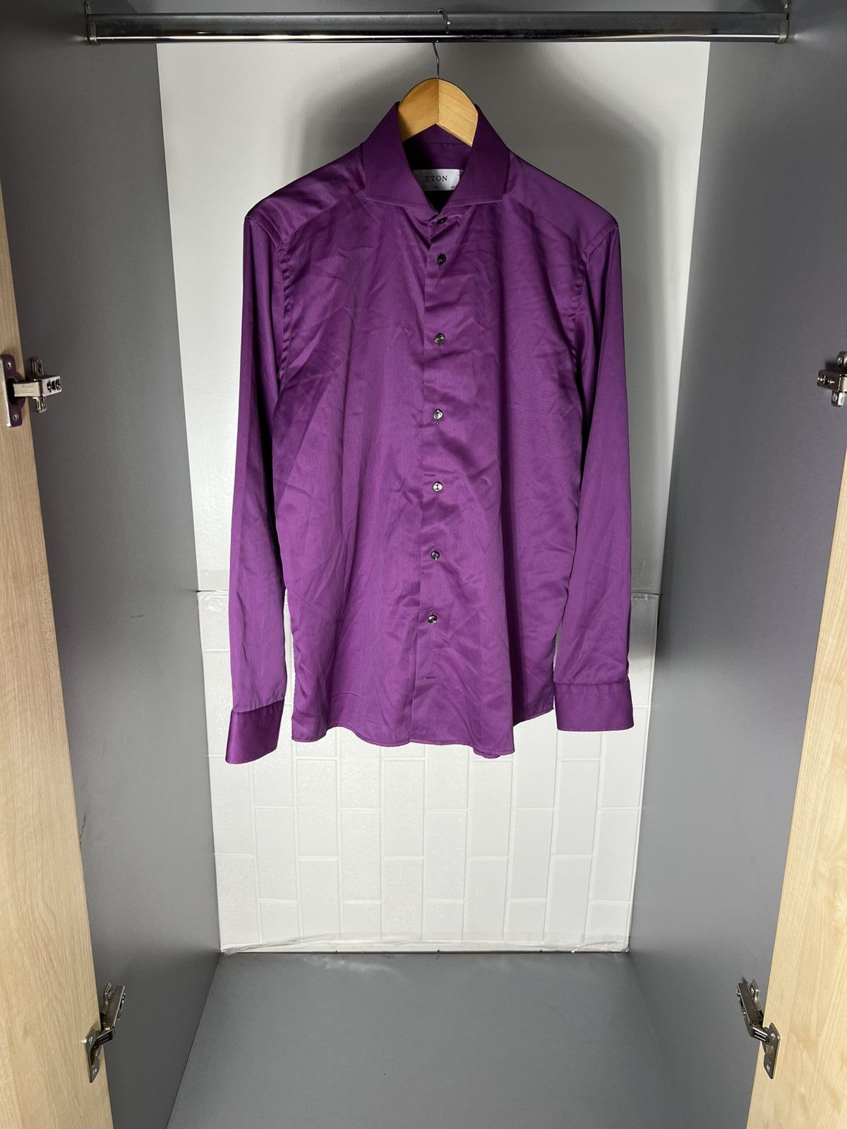 Eton VINTAGE ETON CLASSIC SHIRT ITALIAN DESIGNER CASUAL DELUX Y2K Size US M / EU 48-50 / 2 - 2 Thumbnail
