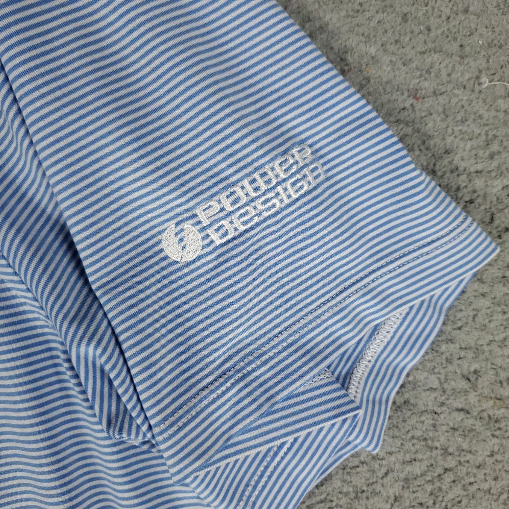 G/FORE G/FORE Polo Shirt Mens L Blue Striped Short Sleeve Golf Polo Shirt Mens Blue Striped Casual Sport Polo Size US L / EU 52-54 / 3 - 3 Thumbnail