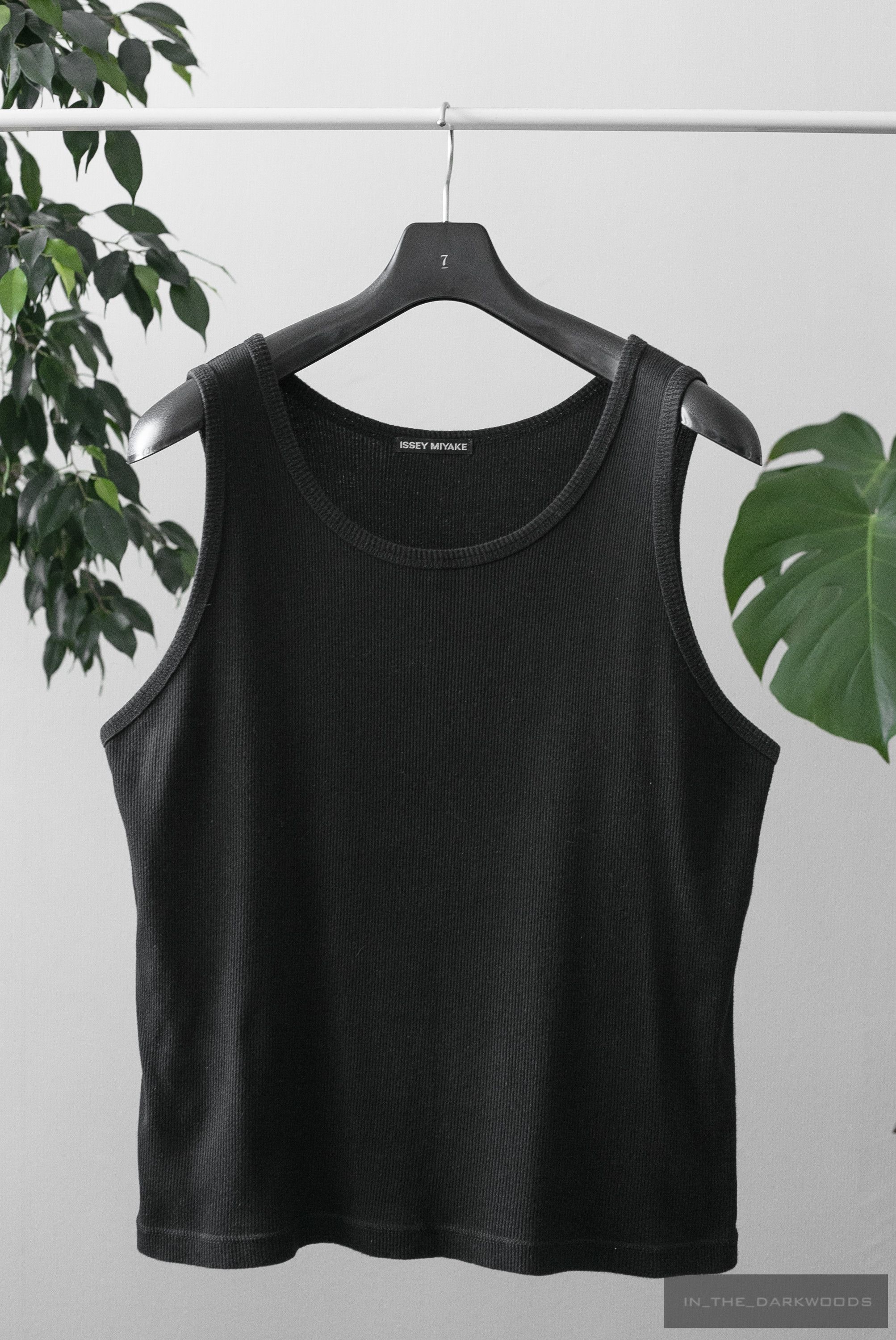 image of Issey Miyake Cotton Tank Top in Black, Men's (Size Medium)