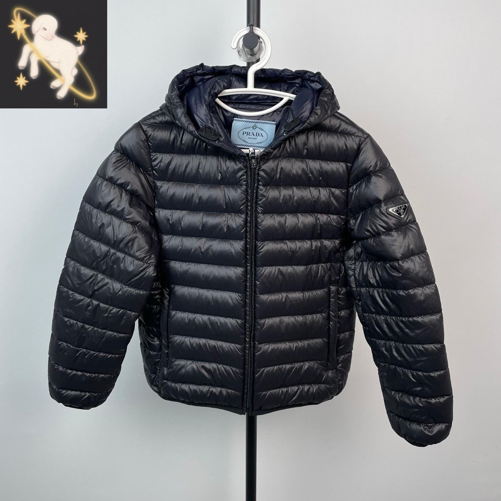 Prada Prada Down Cropped Blue Heavy Coat M Men Size US M / EU 48-50 / 2 - 1 Thumbnail