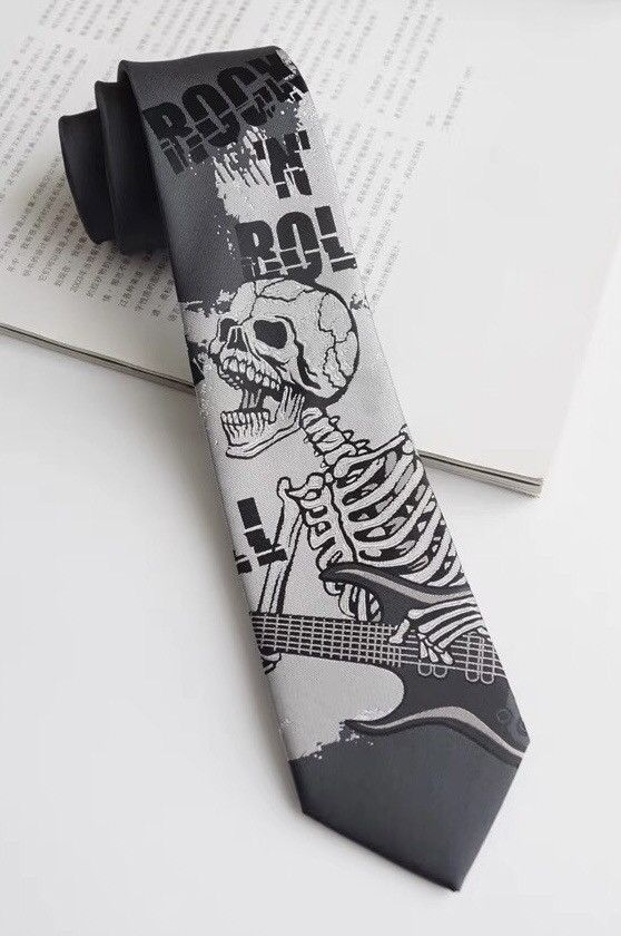 The Tie Bar × Vintage Outdoor fashion rock n roll skeleton skull neck tie Size ONE SIZE - 2 Thumbnail