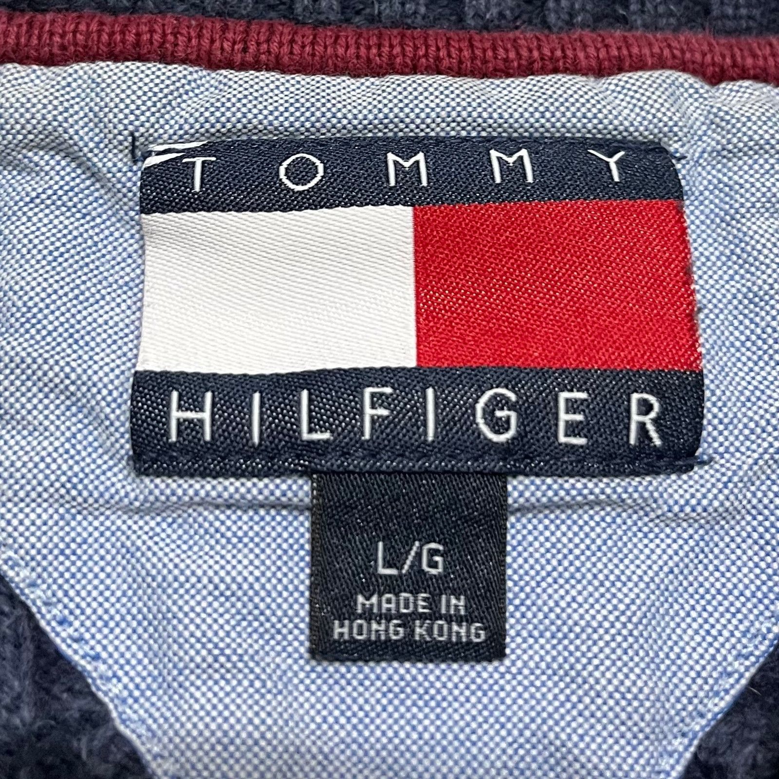Tommy Hilfiger Vintage Tommy Hilfiger Cable Knit Navy Blue Sweater Large Size US L / EU 52-54 / 3 - 4 Thumbnail