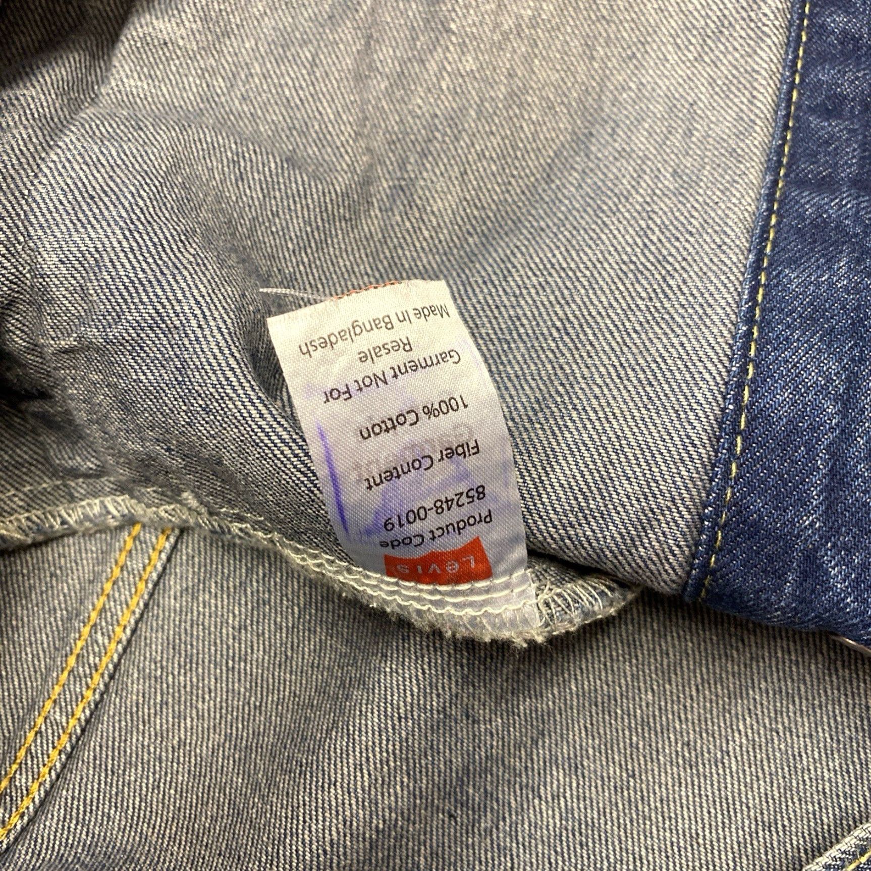 Levi's VINTAGE Levi's Sample Denim Stock Trucker Jacket M Levi's Trucker Blue Jacket Mens Medium Denim Collared Lined Jeans Jacket Size US M / EU 48-50 / 2 - 5 Thumbnail