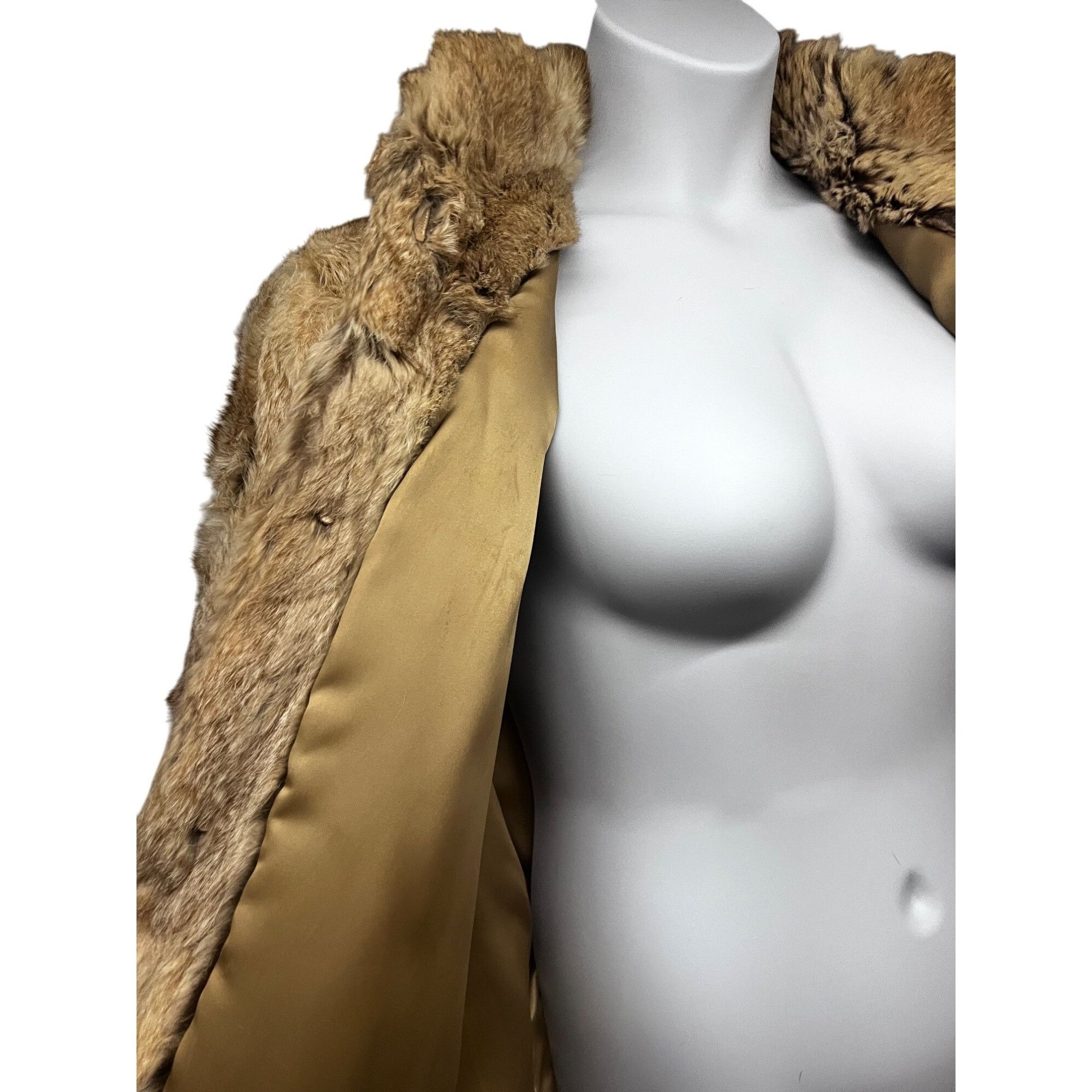 Vintage Womens Vintage Dyed Rabbit Fur Lined Coat Jacket Small Pocke Size S / US 4 / IT 40 - 5 Thumbnail