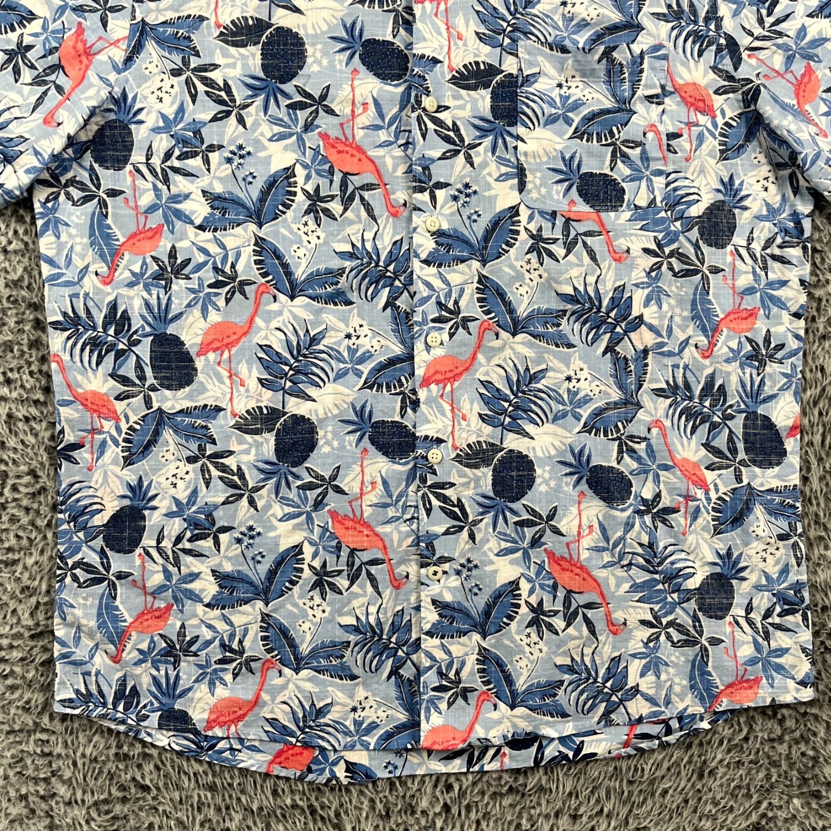 Izod IZOD Saltwater Inside Out Shirt Mens XL Canvas Hawaiian Flamingos Coconut AOP Shirt Size US XL / EU 56 / 4 - 5 Thumbnail