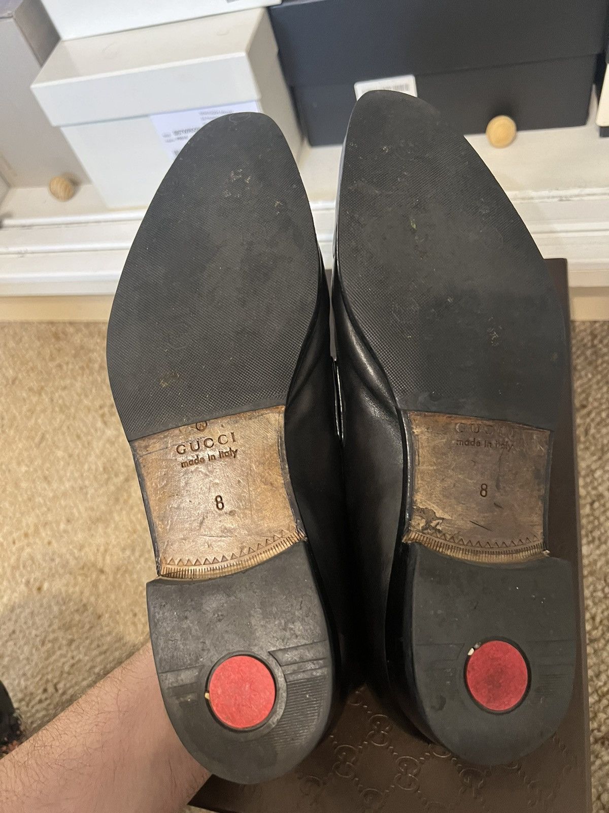 Gucci Gucci almond toe leather loafer Size US 9.5 / EU 42-43 - 3 Thumbnail
