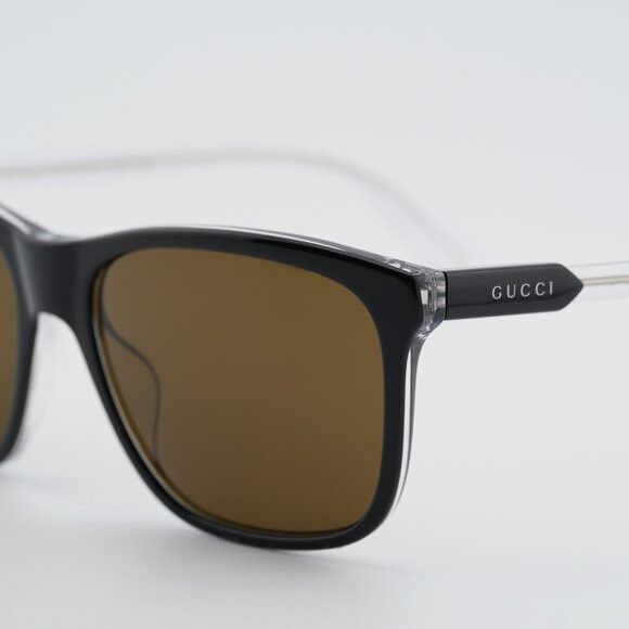 Gucci Gucci GG1819S 005 Sunglasses Black Square Frame, Brown Size ONE SIZE - 8 Thumbnail