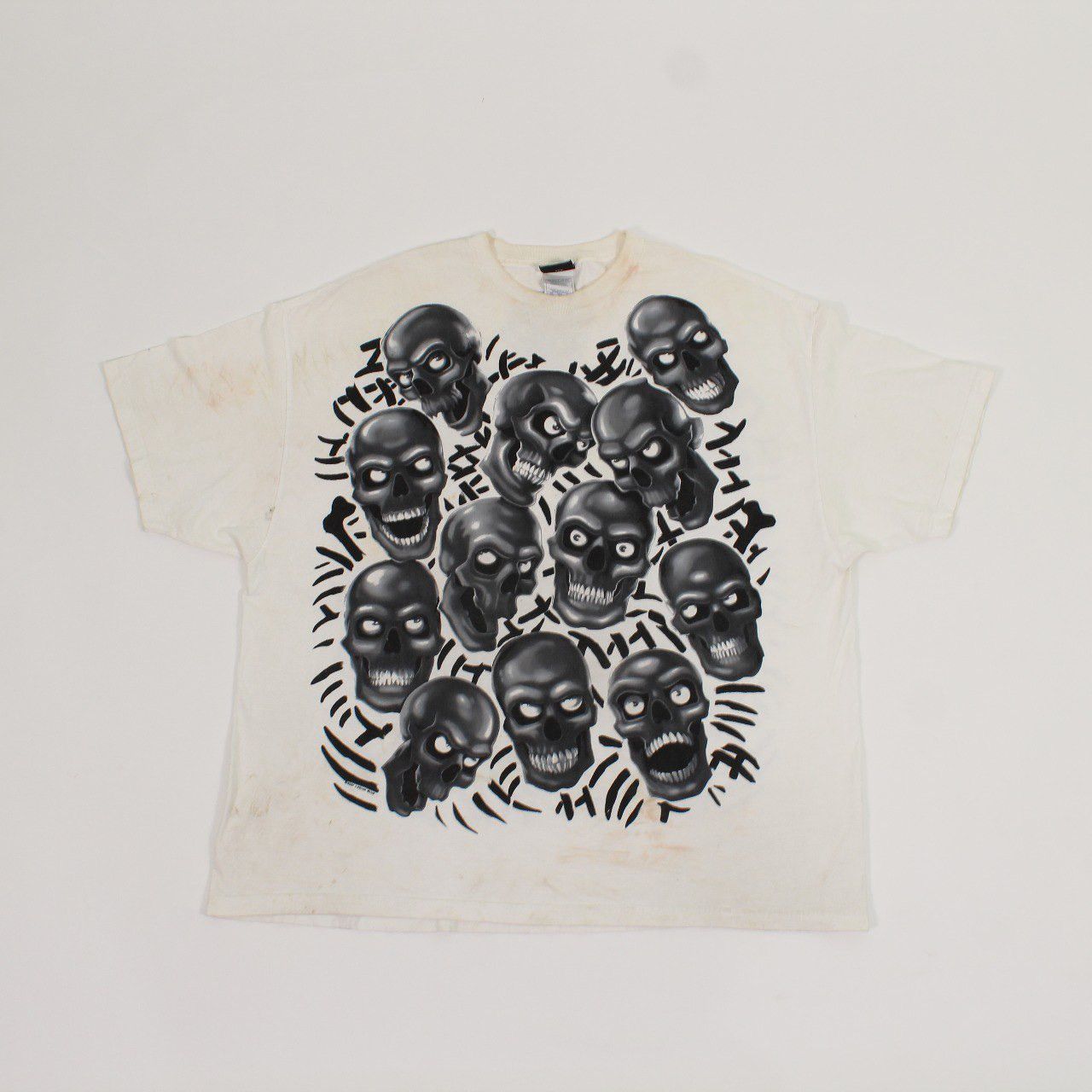 image of Liquid Blue X Vintage Tee X Skull Pile X Made In Usa in White, Men's (Size XL)