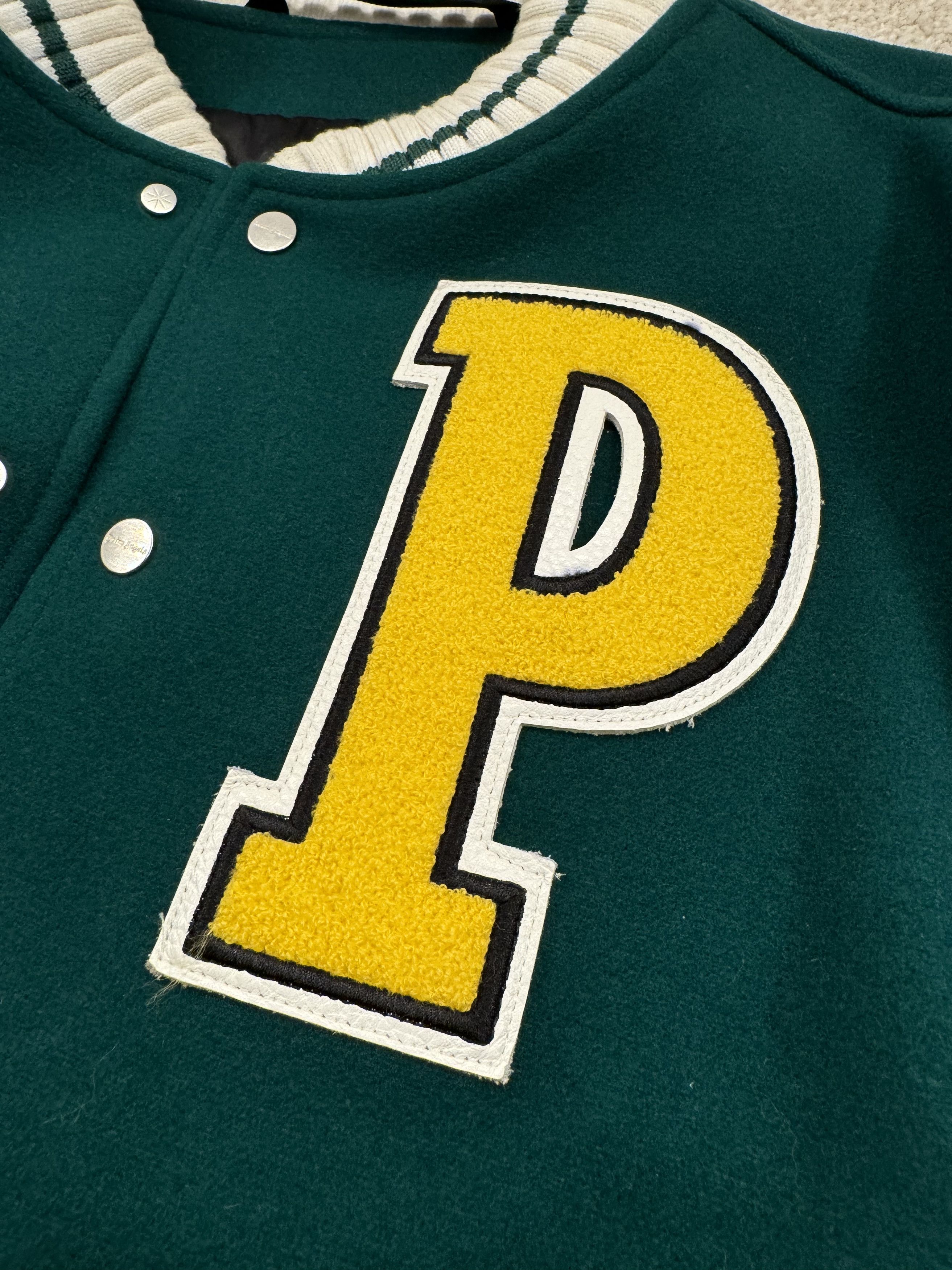 Palm Angels × Vintage 🐻 Palm Angels Green Varsity Jacket Size US L / EU 52-54 / 3 - 4 Thumbnail
