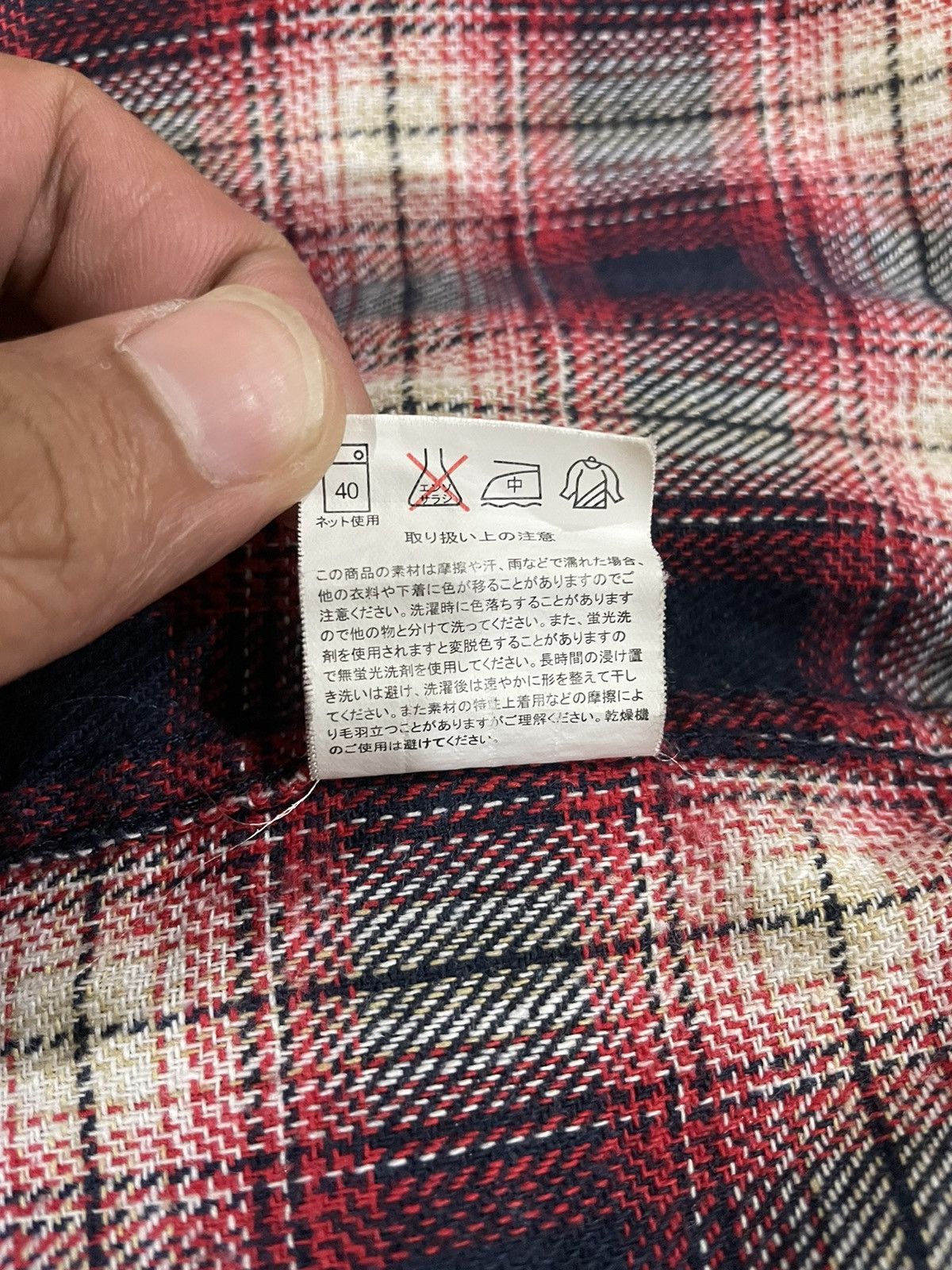 Flannel × Japanese Brand Vintage Uniqlo Travis Scott Style Tartan Plaid Flannel Size US L / EU 52-54 / 3 - 12 Thumbnail