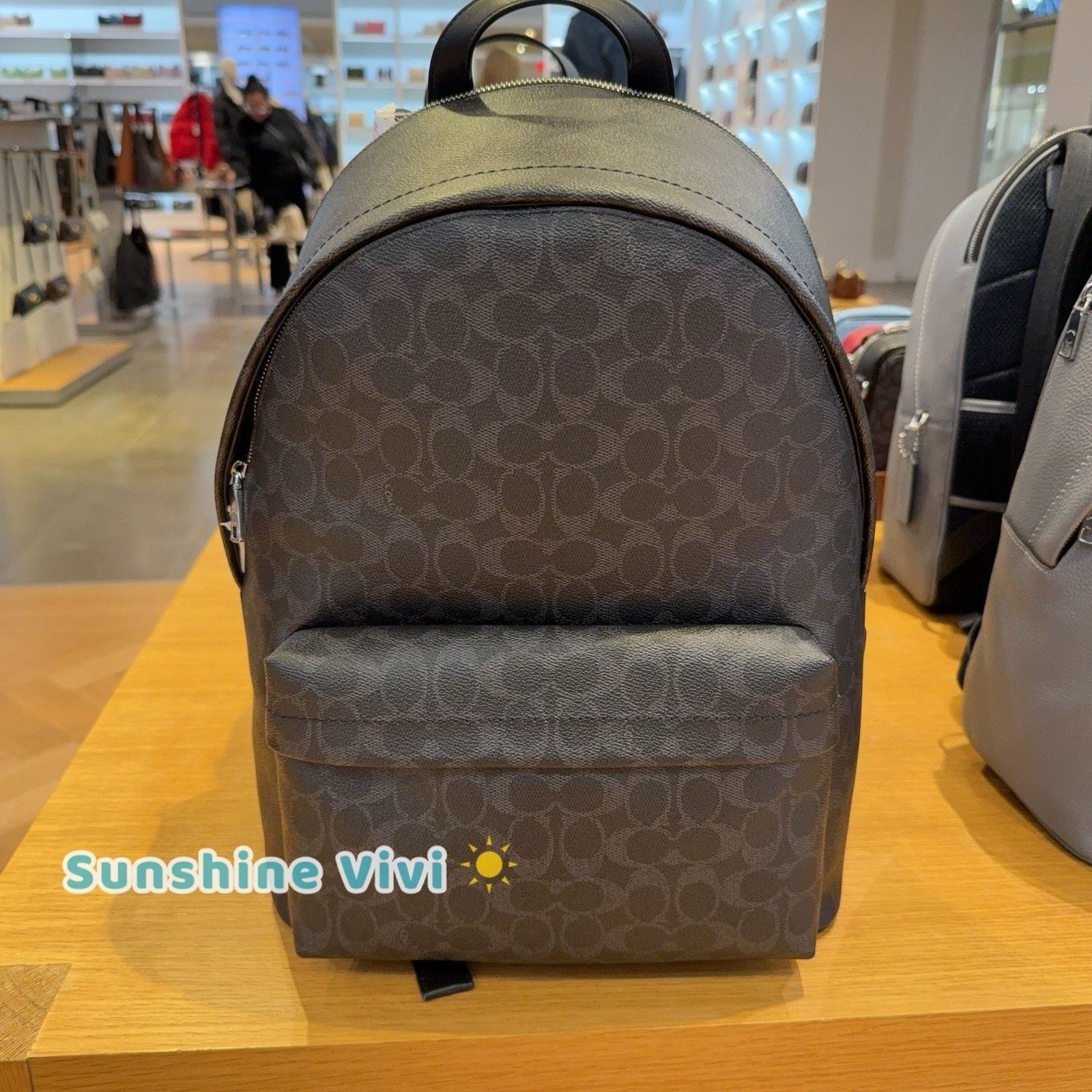 Coach NWT Coach Taylor Backpack Silver/Black Signature CDX95 Size ONE SIZE - 1 Thumbnail