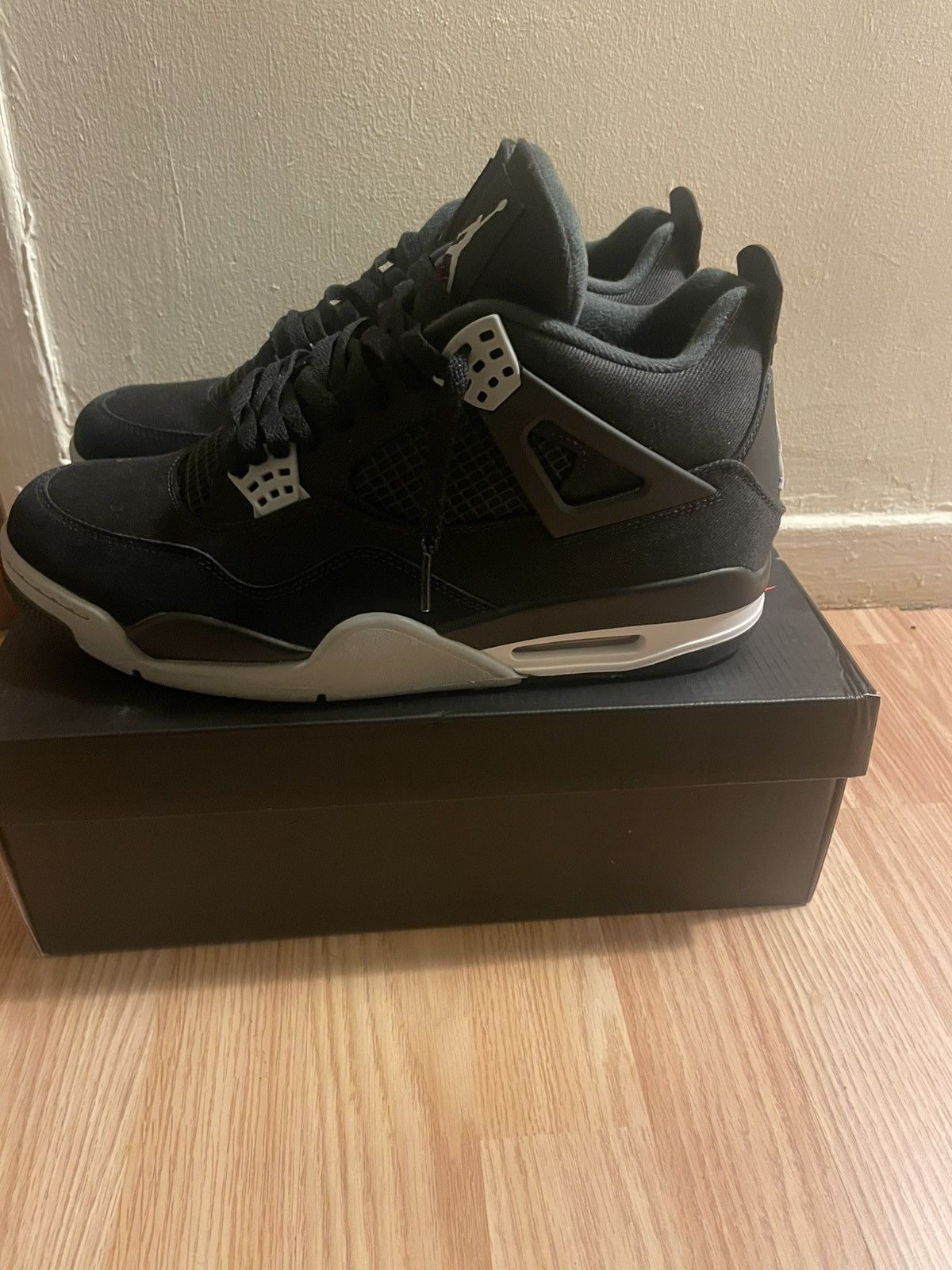 Jordan Brand Jordan 4 Black Canvas Size US 12 / EU 45 - 3 Thumbnail