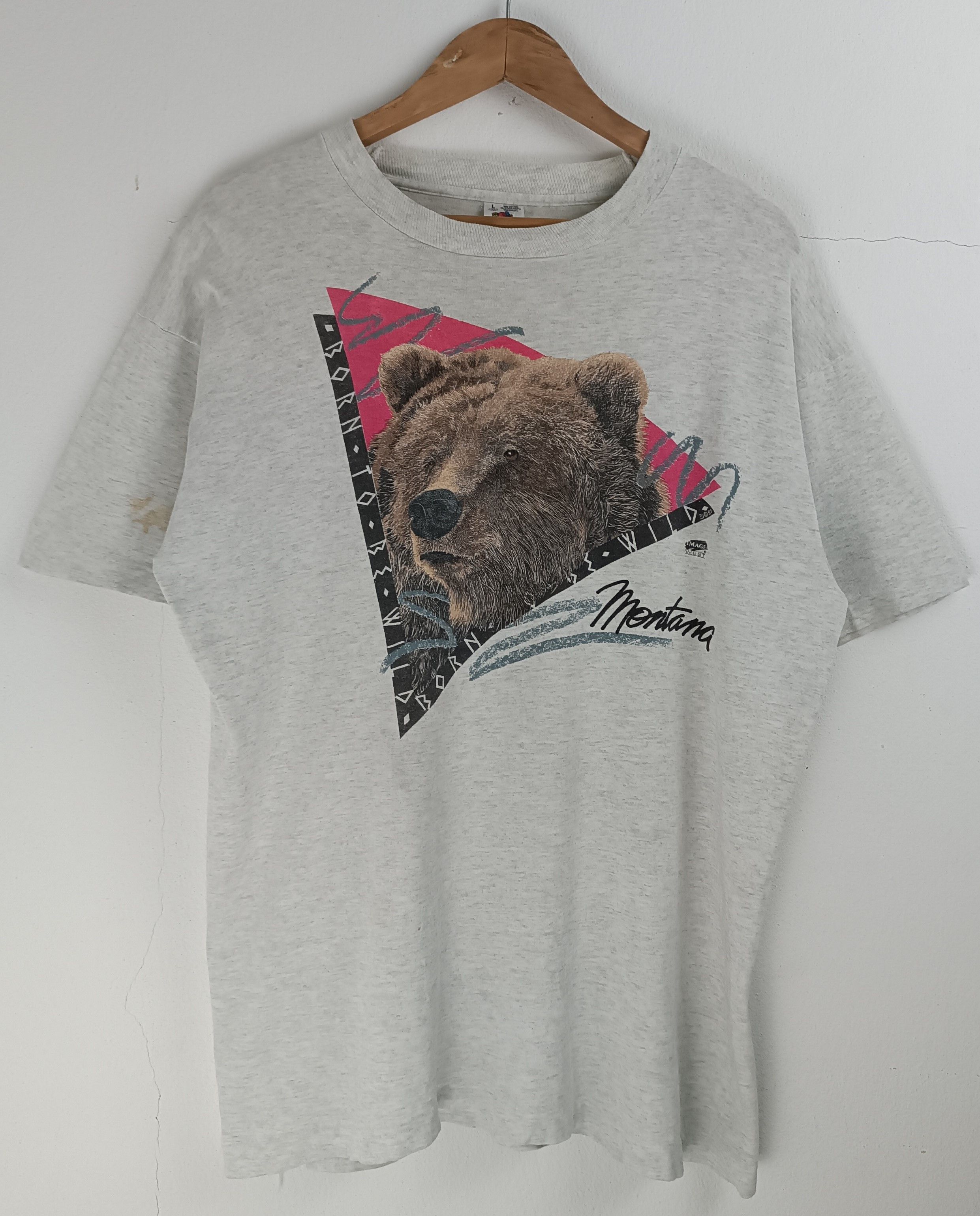 Vintage VINTAGE 90'S MONTANA BEAR BORN TO BE WILD ANIMAL WILD PLANET Size US L / EU 52-54 / 3 - 3 Thumbnail