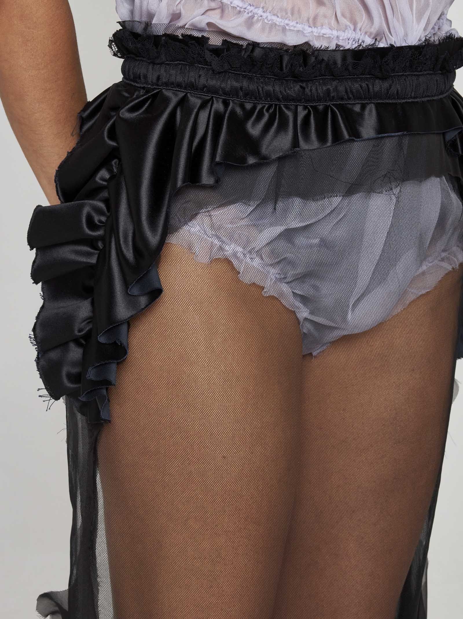 Maison Margiela o1y0625 Midi Skirt in Black Size 26" / US 2 / IT 38 - 2 Thumbnail