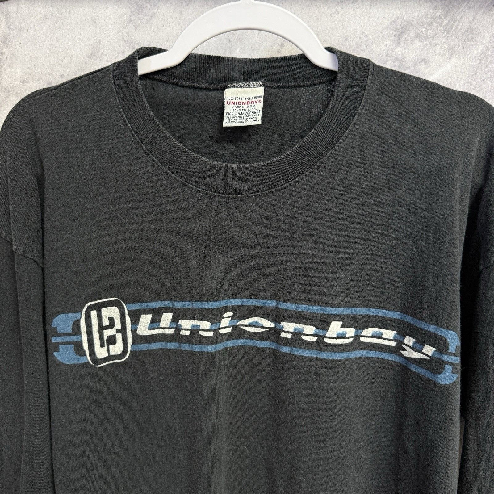 UNIONBAY Vintage Union Bay T Shirt Mens XL Black Long Sleeve Size US XL / EU 56 / 4 - 3 Thumbnail