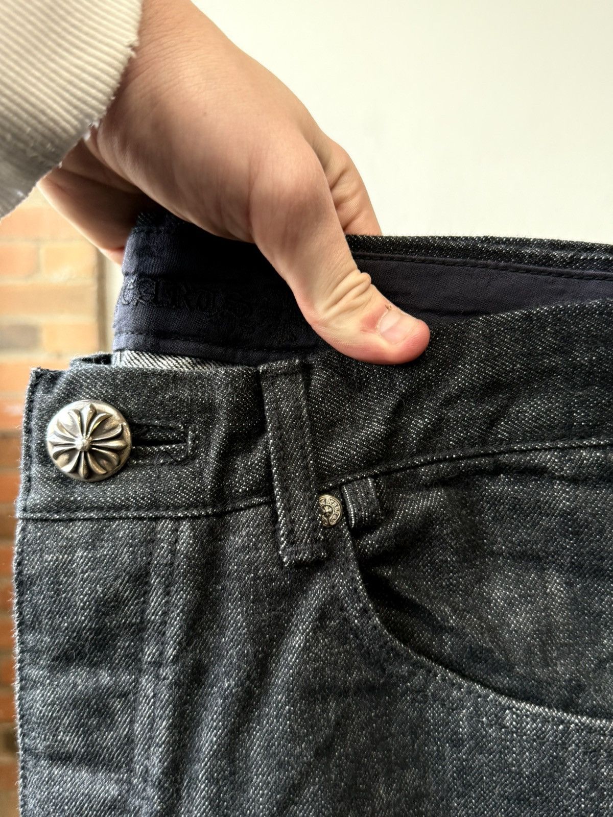 Chrome Hearts Chrome Hearts Multi Star Patch Selvedge Jeans Size US 31 - 10 Thumbnail