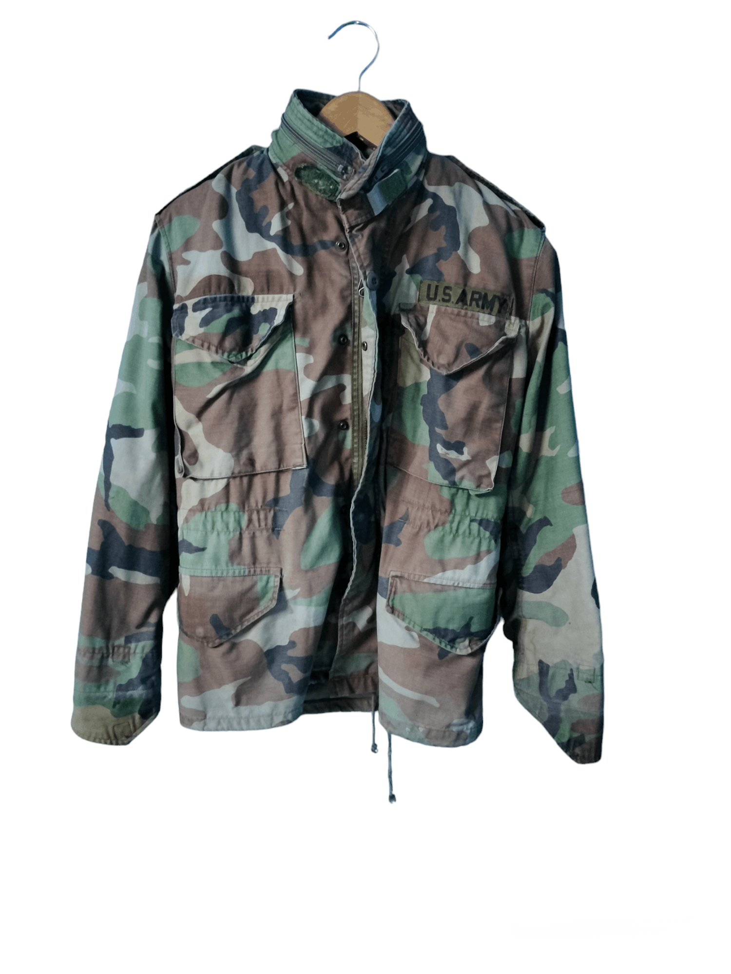 vintage 80s us army camo jacket made in usa