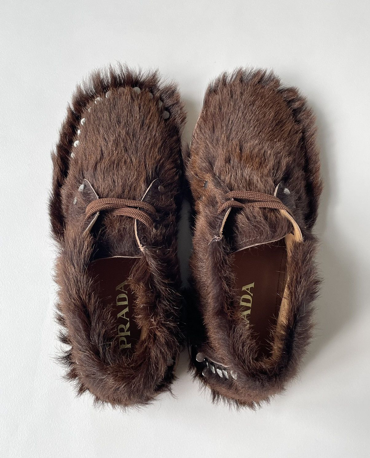 Prada A/W 17 ‘Studded Fur’ Chukka Boots Size US 11 / EU 44 - 8 Thumbnail