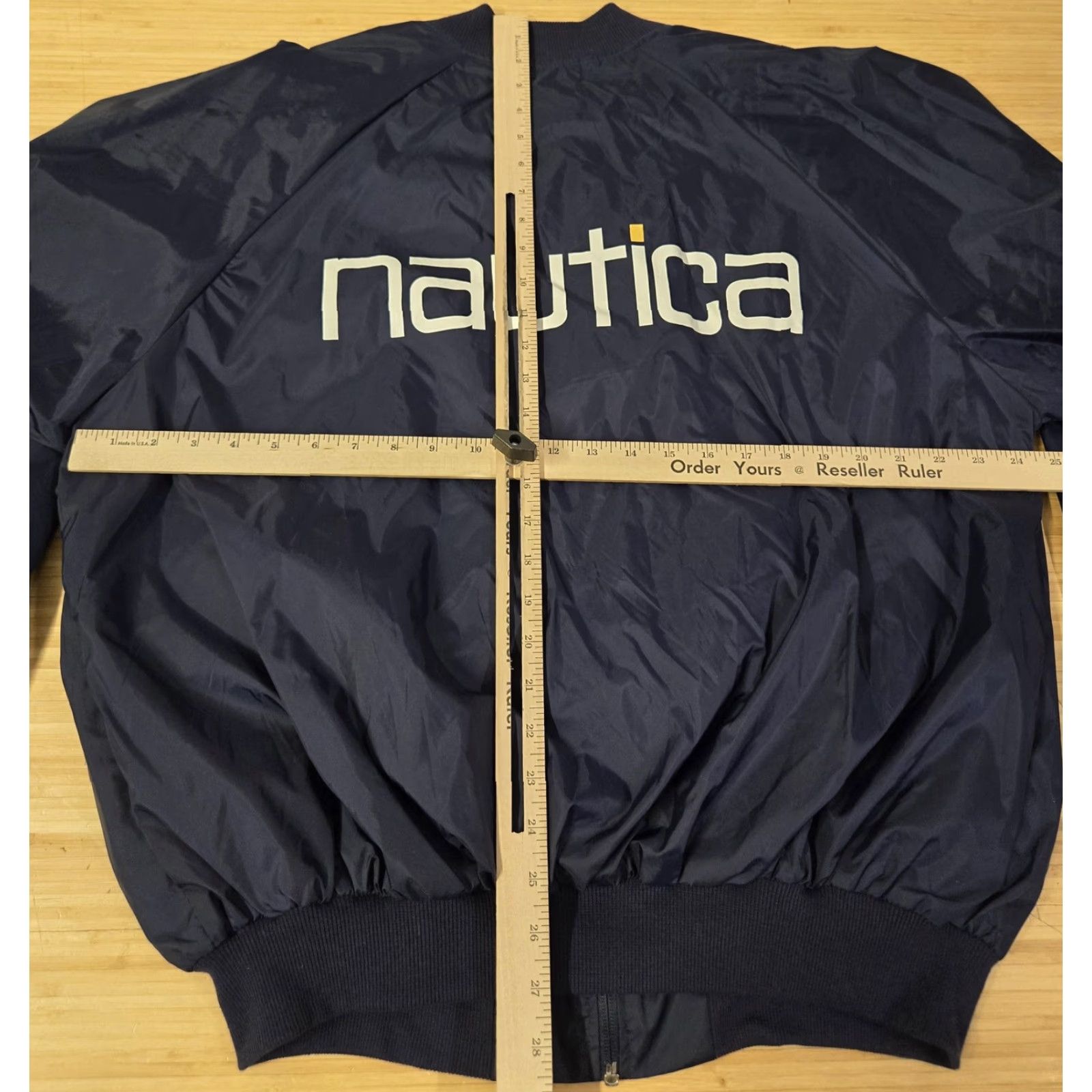 Nautica Nautica Jacket Mens One Size Navy Blue Nylon Windbreaker Full Zip Spell Out Logo Navy Blue Windbreaker Nautica Logo Size US M / EU 48-50 / 2 - 8 Thumbnail