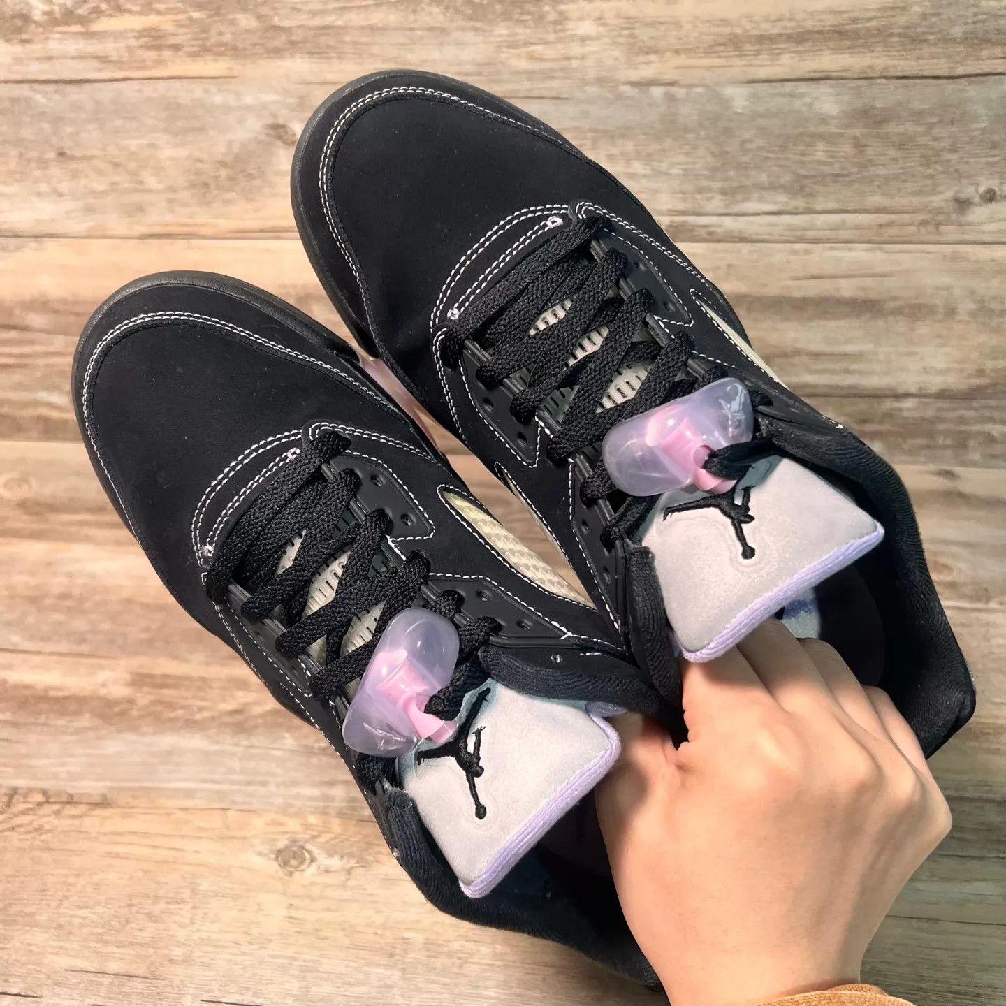 Nike Men's Air Jordan 5 Low Dongdan Black Purple DX4355-015 Size US 11 / EU 44 - 5 Thumbnail