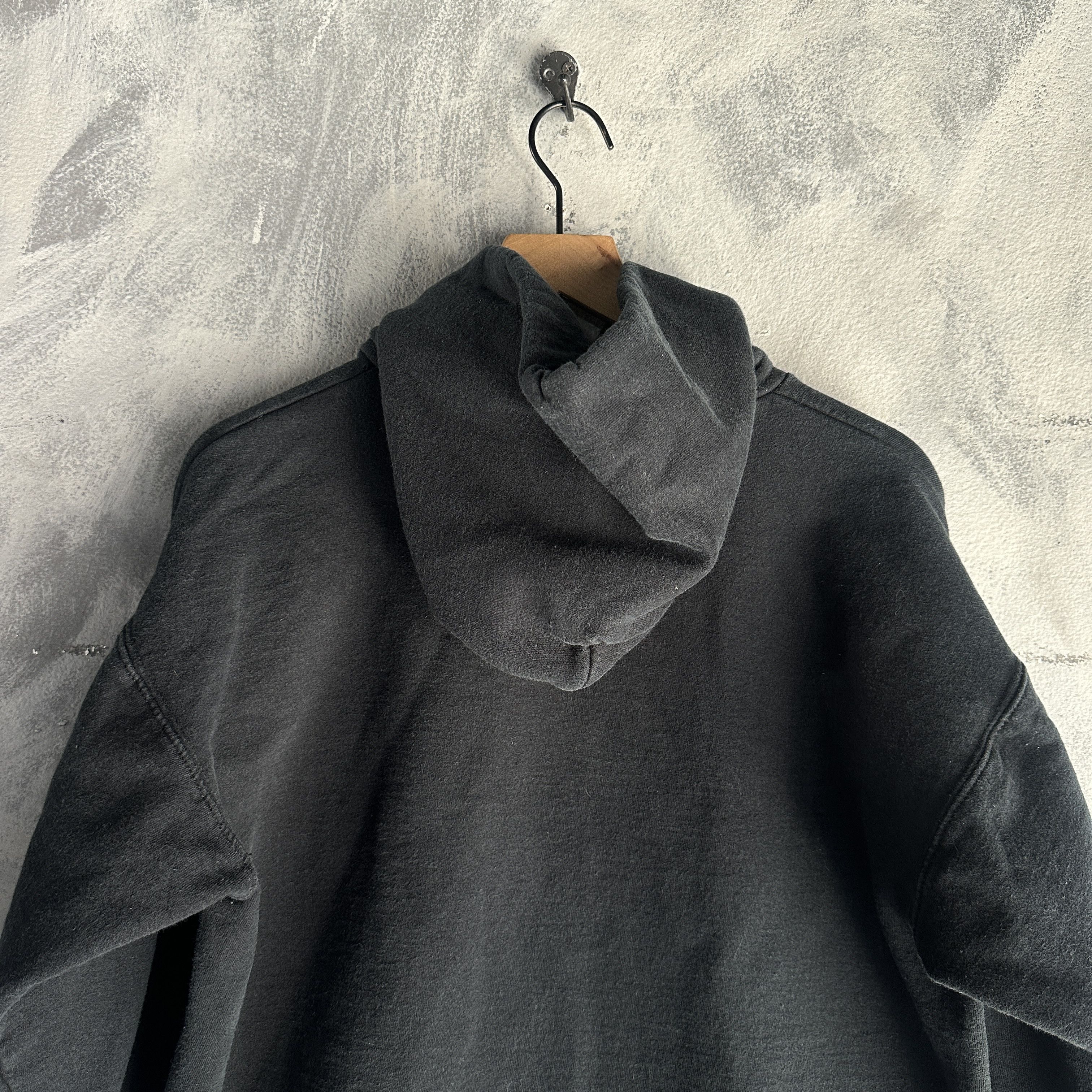 Hanes Vtg Kieran Hoodie Sweater Mens Black Faded Hanes Boxy 90s Size US M / EU 48-50 / 2 - 7 Thumbnail