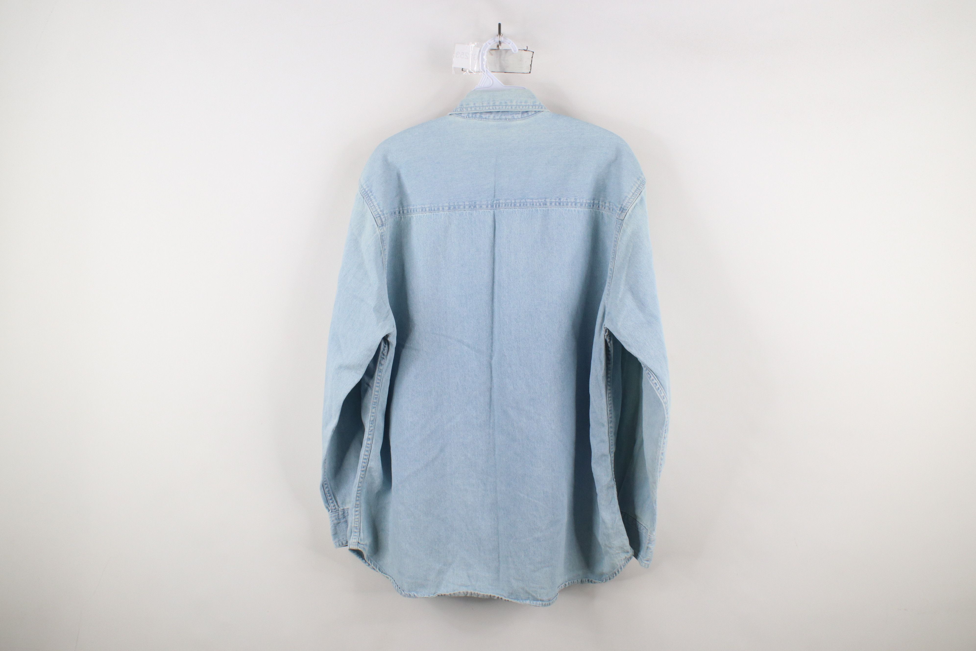 Vintage Vintage 90s Streetwear Cat Kitten Denim Jean Button Shirt Size L / US 10 / IT 46 - 11 Thumbnail