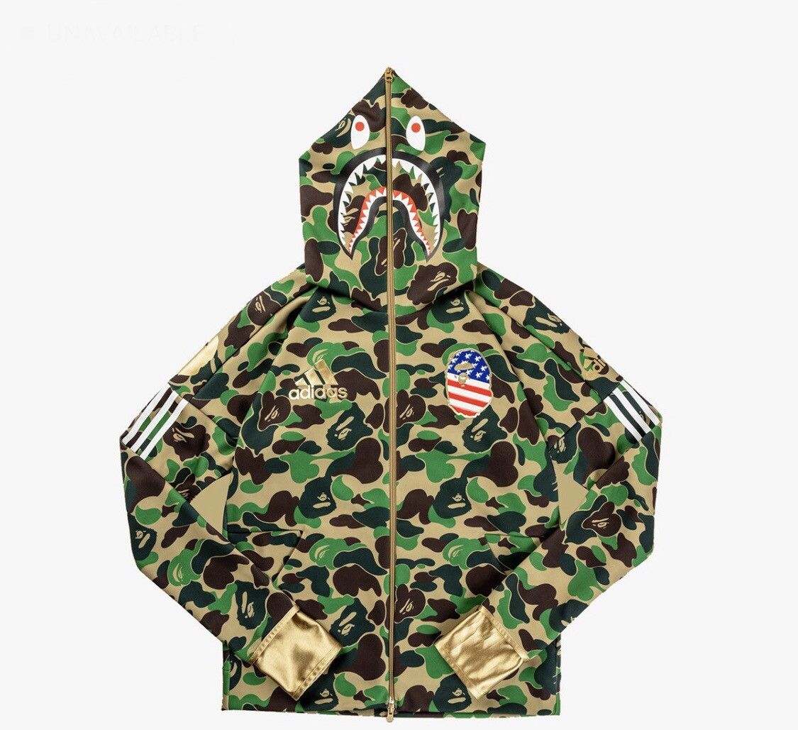 アベイジングエイプ✖️adidas SHARK HOODIE BA 迷彩 Lサイズ A BATHING APE（アベイシングエイプ）の「COLOR CAMO SEPARATE