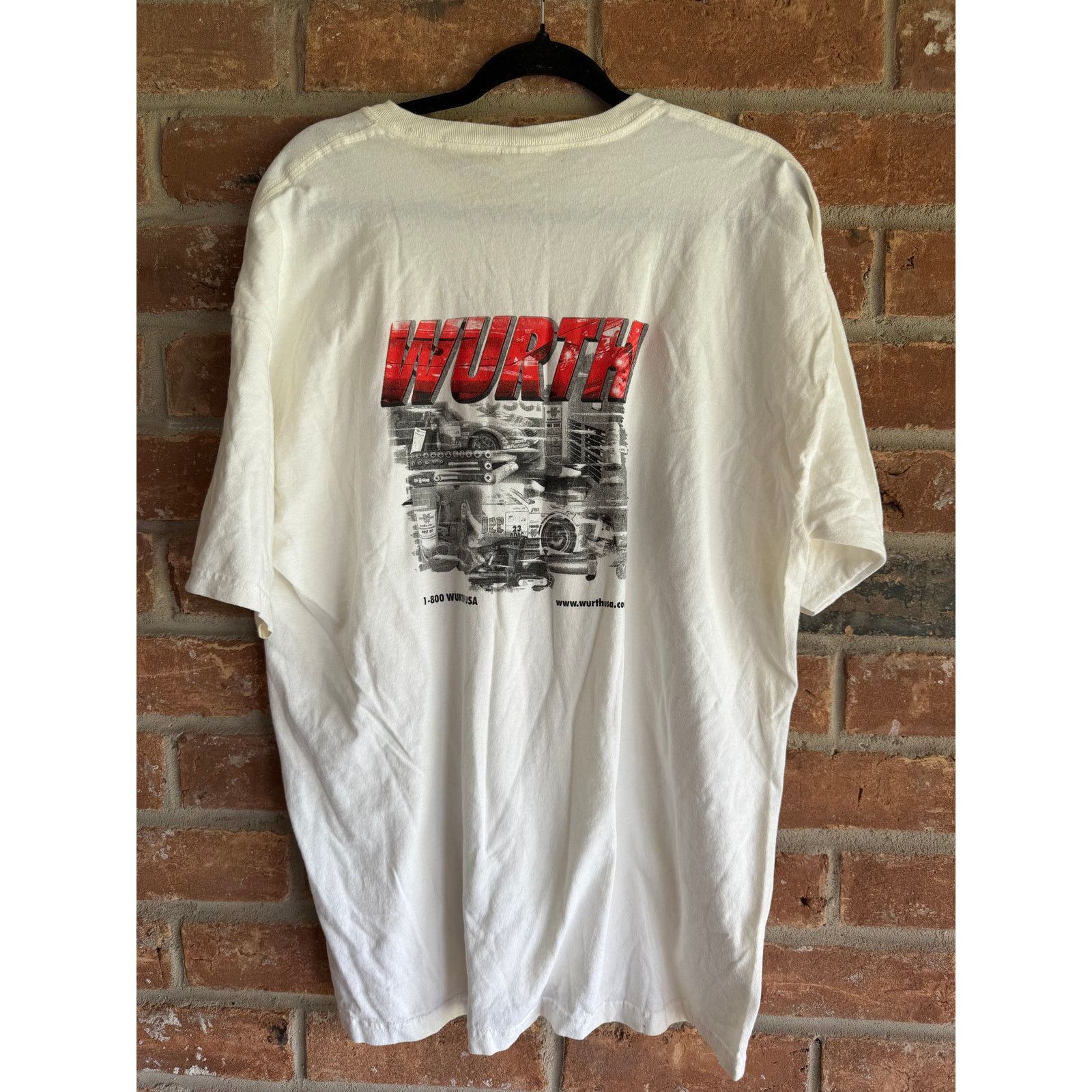 Gildan Vintage Wurth Racing Graphic Tee XL White Promo Shirt Size US XL / EU 56 / 4 - 1 Thumbnail