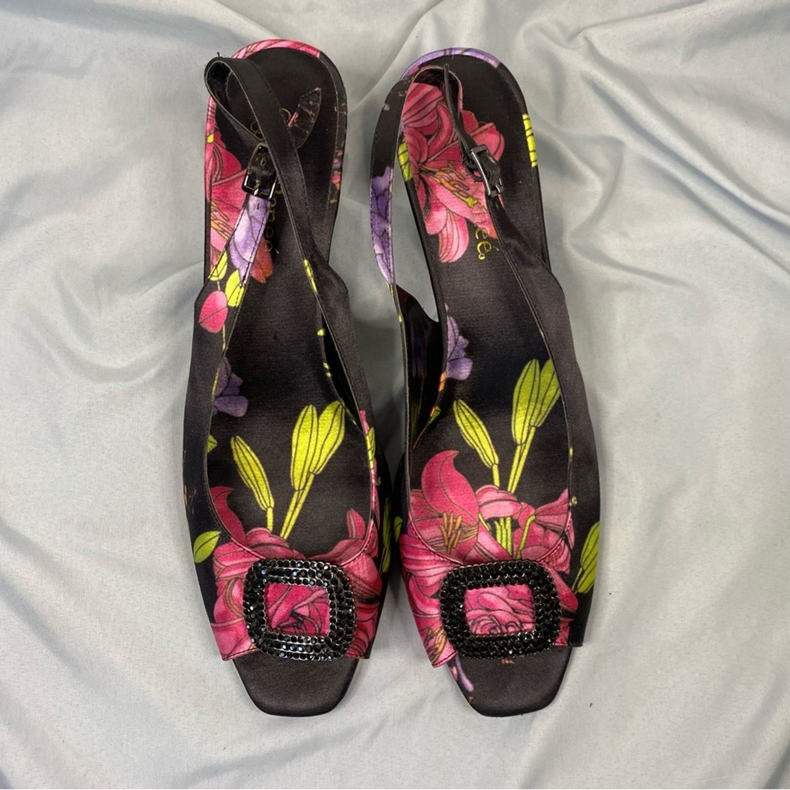 Other J. Renee classic floral satin slingback sandal Size 10 Size US 10 / IT 40 - 4 Thumbnail