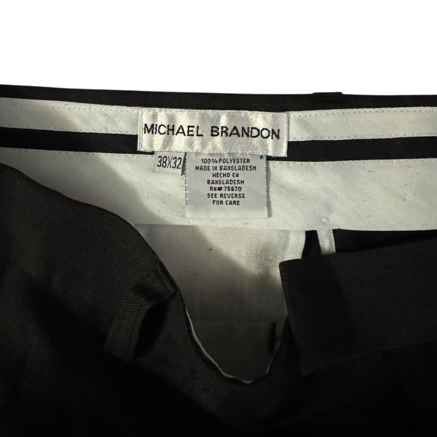 Other Michael Brandon Black Dress Pants Straight Leg 38x32 Size US 38 / EU 54 - 2 Thumbnail