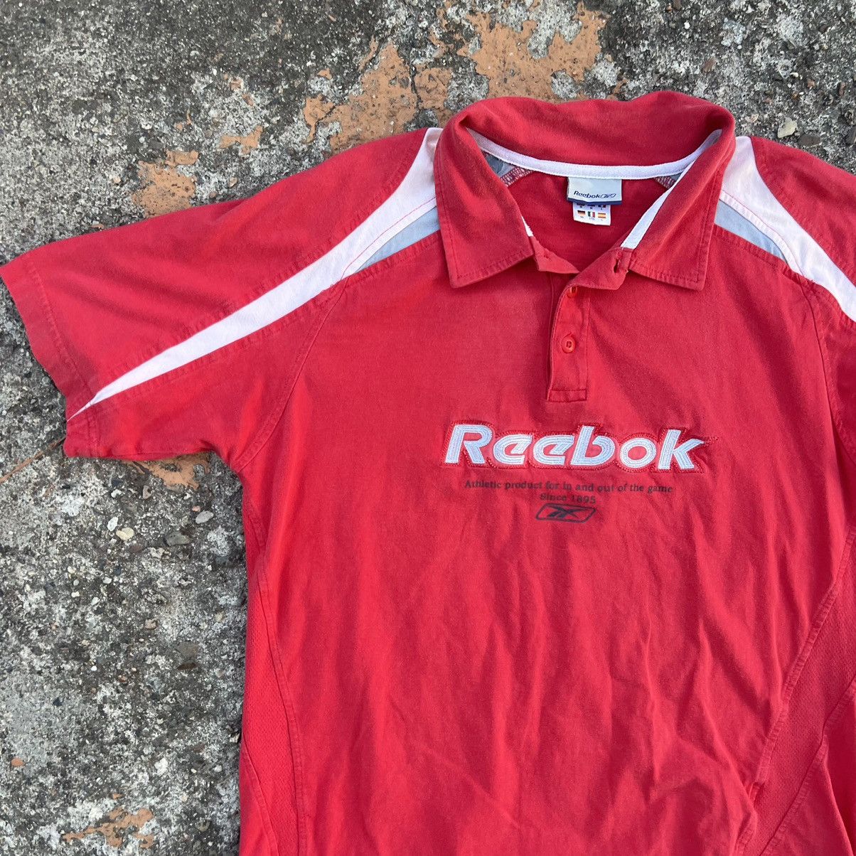 Reebok × Vintage Vintage 90’s Reebok Polo T-Shirt Size US L / EU 52-54 / 3 - 3 Thumbnail