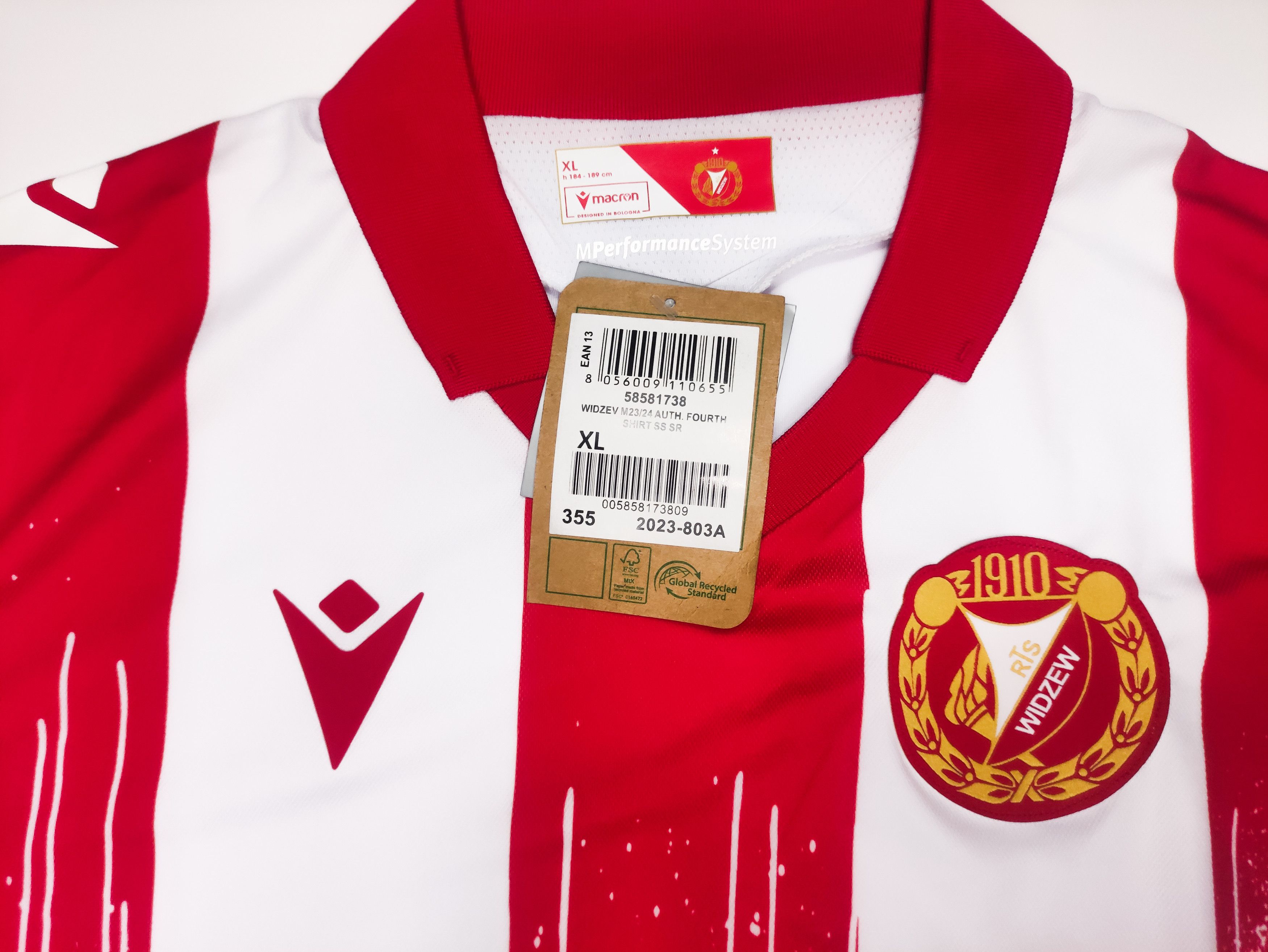 Macron BNWT Widzew Łódź 2023 2024 Macron Special Shirt Kit Jersey Size US XL / EU 56 / 4 - 4 Thumbnail