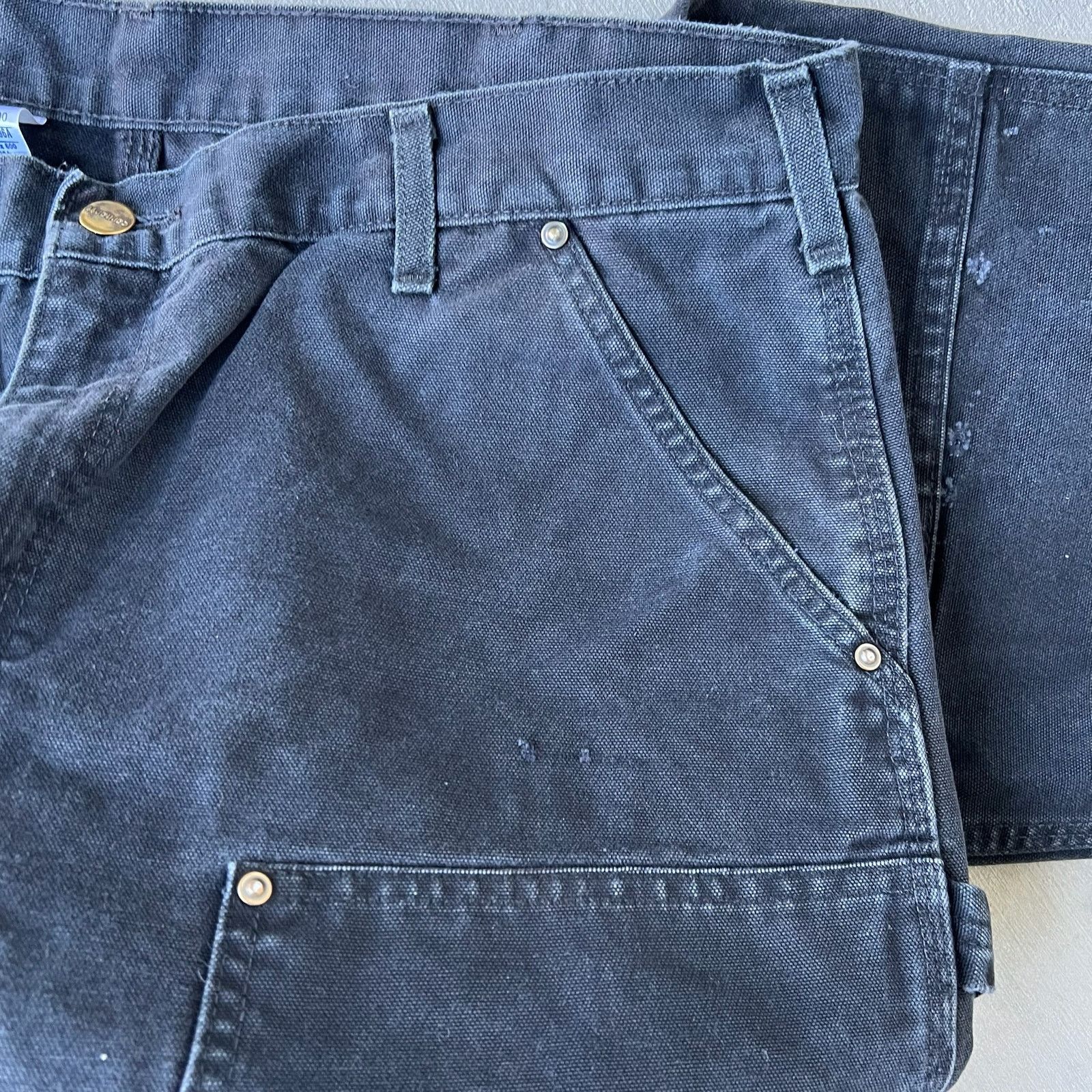 Carhartt × Vintage Carhartt faded black double knee work wear carpenter pants Size US 36 / EU 52 - 9 Thumbnail