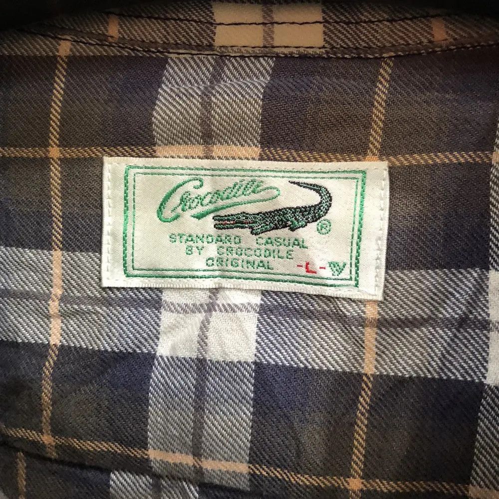 Vintage Vintage Crocodile Plaid Tartan Flannel Shirt 👕 Size US L / EU 52-54 / 3 - 3 Thumbnail