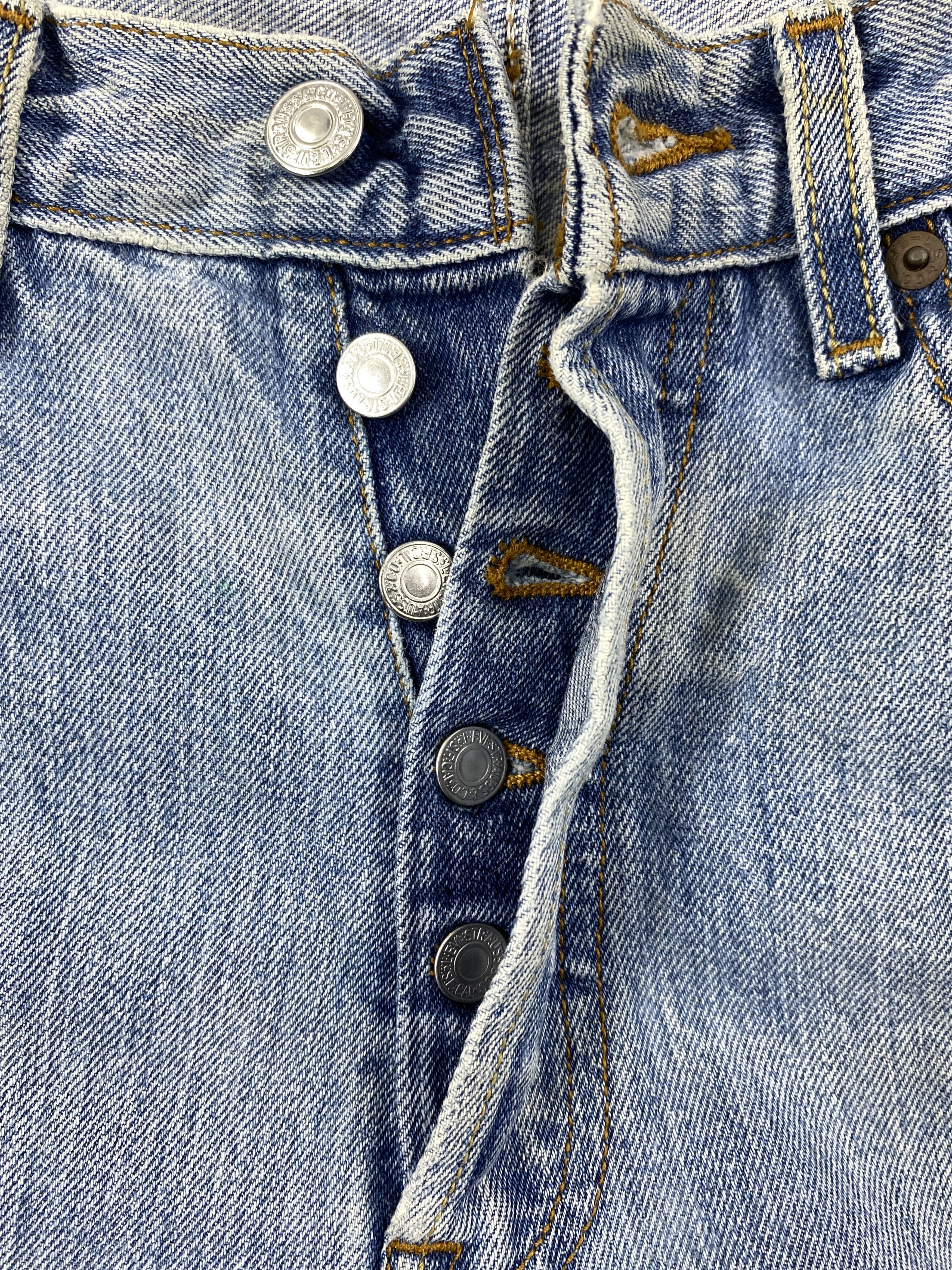 If Six Was Nine Mid Blue Vintage Levi's 501 Jeans 31x29.5 Denim -JN1578 Size US 31 - 6 Thumbnail