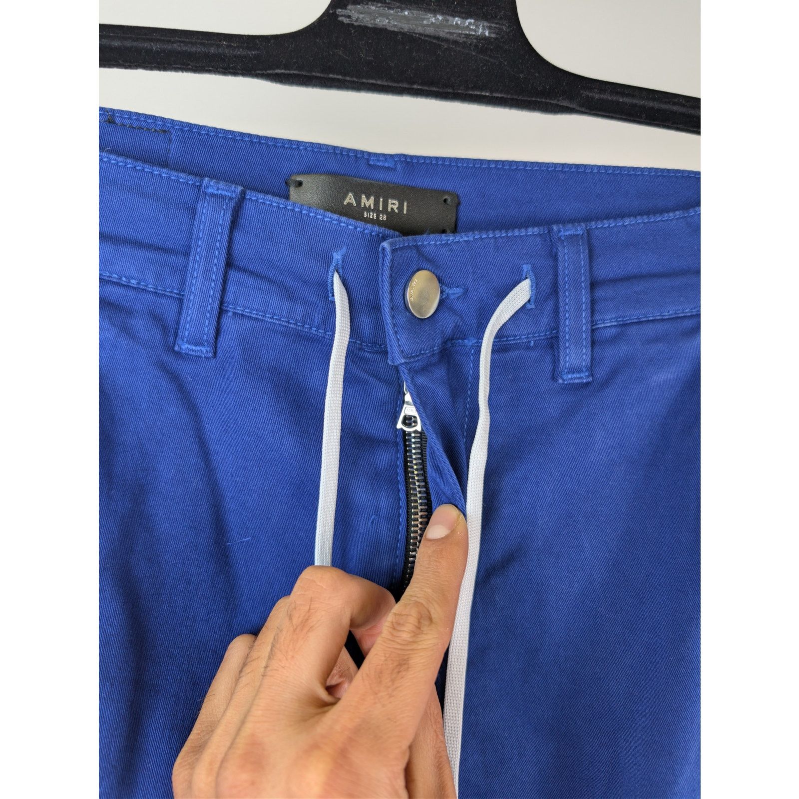 Amiri o1rshd1 Stack Track Cargo Trousers Pants Royal Blue / White Size US 28 / EU 44 - 7 Thumbnail