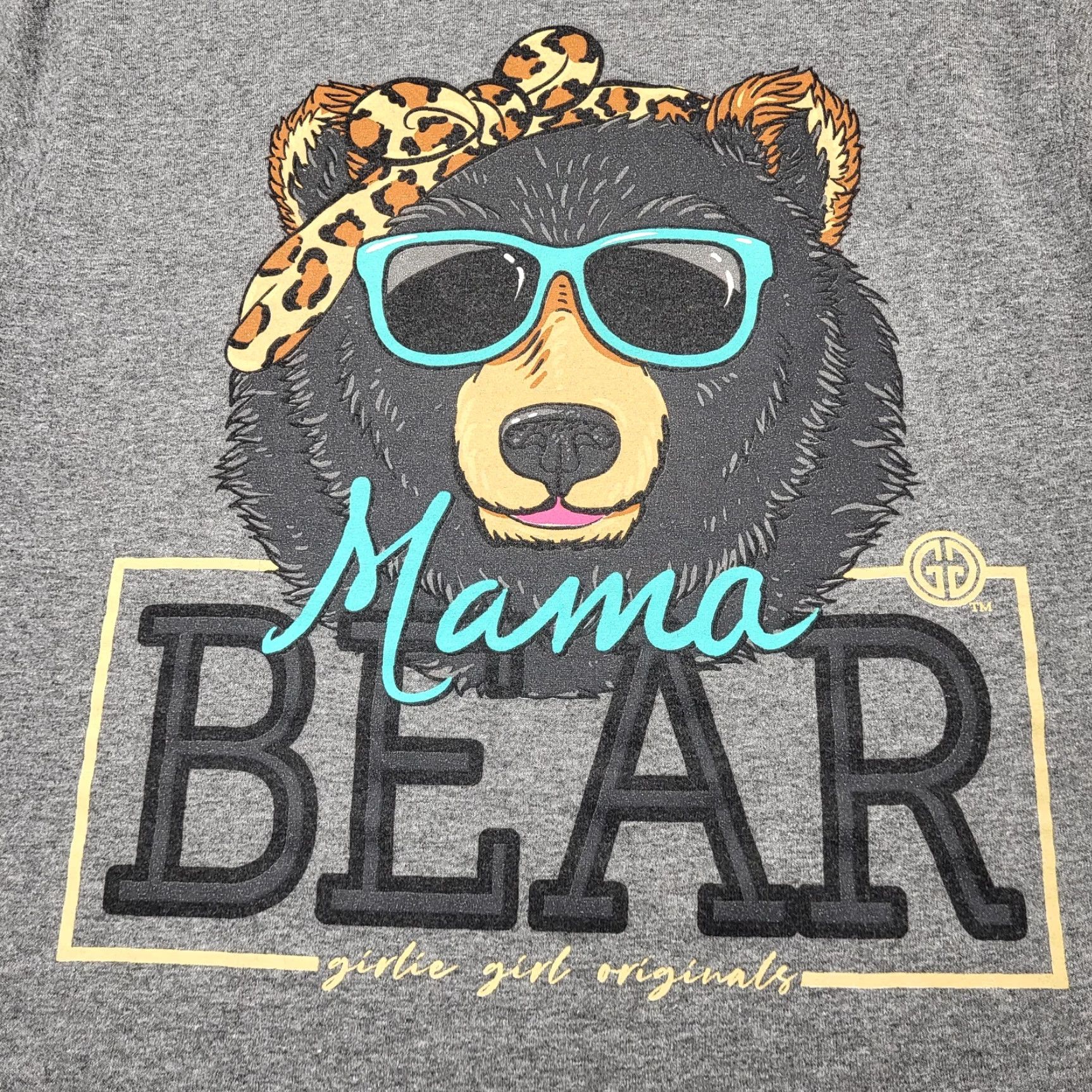 Vintage Girlie Girl Originals TShirt Women's Sz Small "Mama Bear Bandana" Graphite Gray Size S / US 4 / IT 40 - 2 Thumbnail
