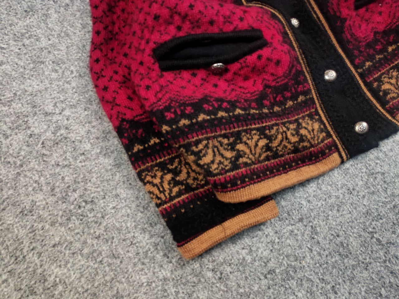 Dale Of Norway Dale of Norway Casual Collection Cardigan Red Nordic Sweater Size L / US 10 / IT 46 - 6 Thumbnail