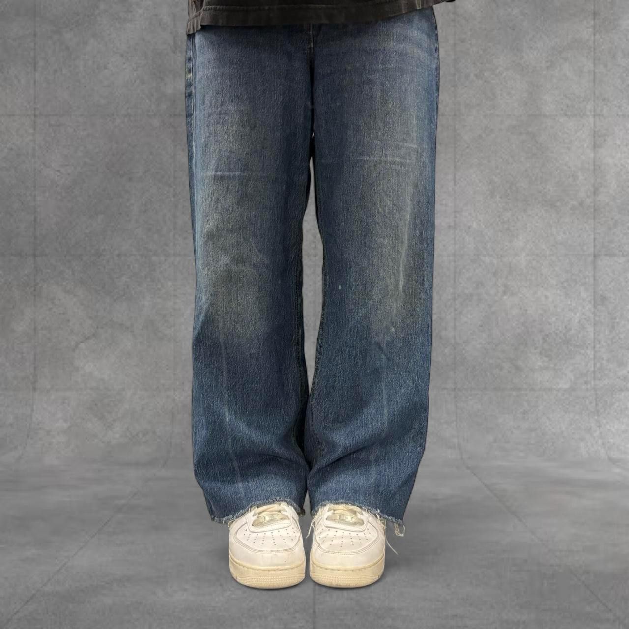 Old Navy Crazy Vintage Y2K 2000s Grunge Baggy Wideleg Old Navy Skater Style dark Wash Denim Jeans! Size US 34 / EU 50 - 1 Thumbnail