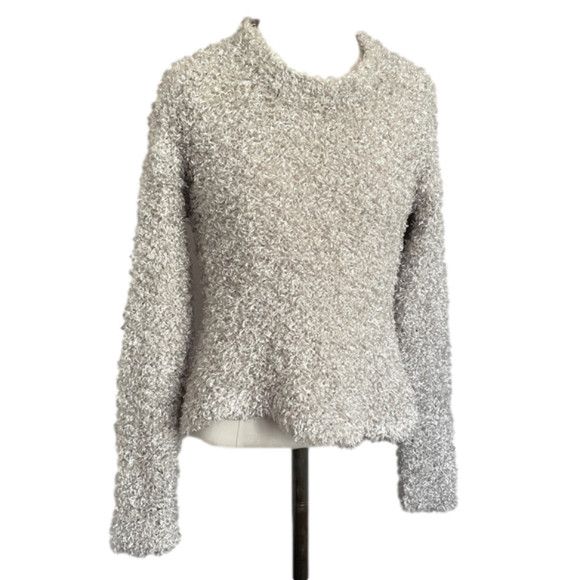Other Vintage Y2K Silvery Gray Fluffy Textured Sweater - S/M Size M / US 6-8 / IT 42-44 - 1 Thumbnail