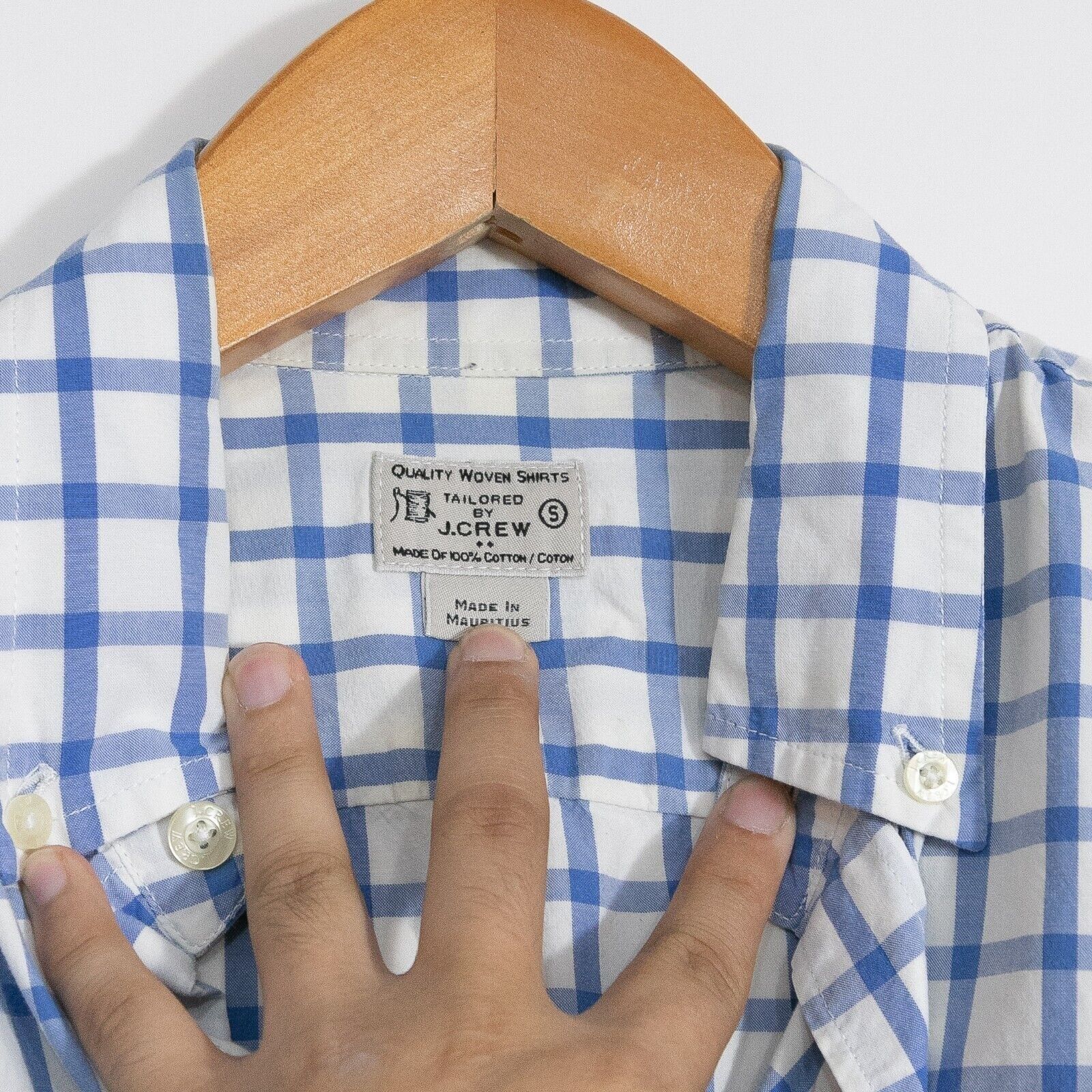 J.Crew J.Crew Gingham Button Up Shirt Small Long Sleeve Distressed Size US S / EU 44-46 / 1 - 6 Thumbnail