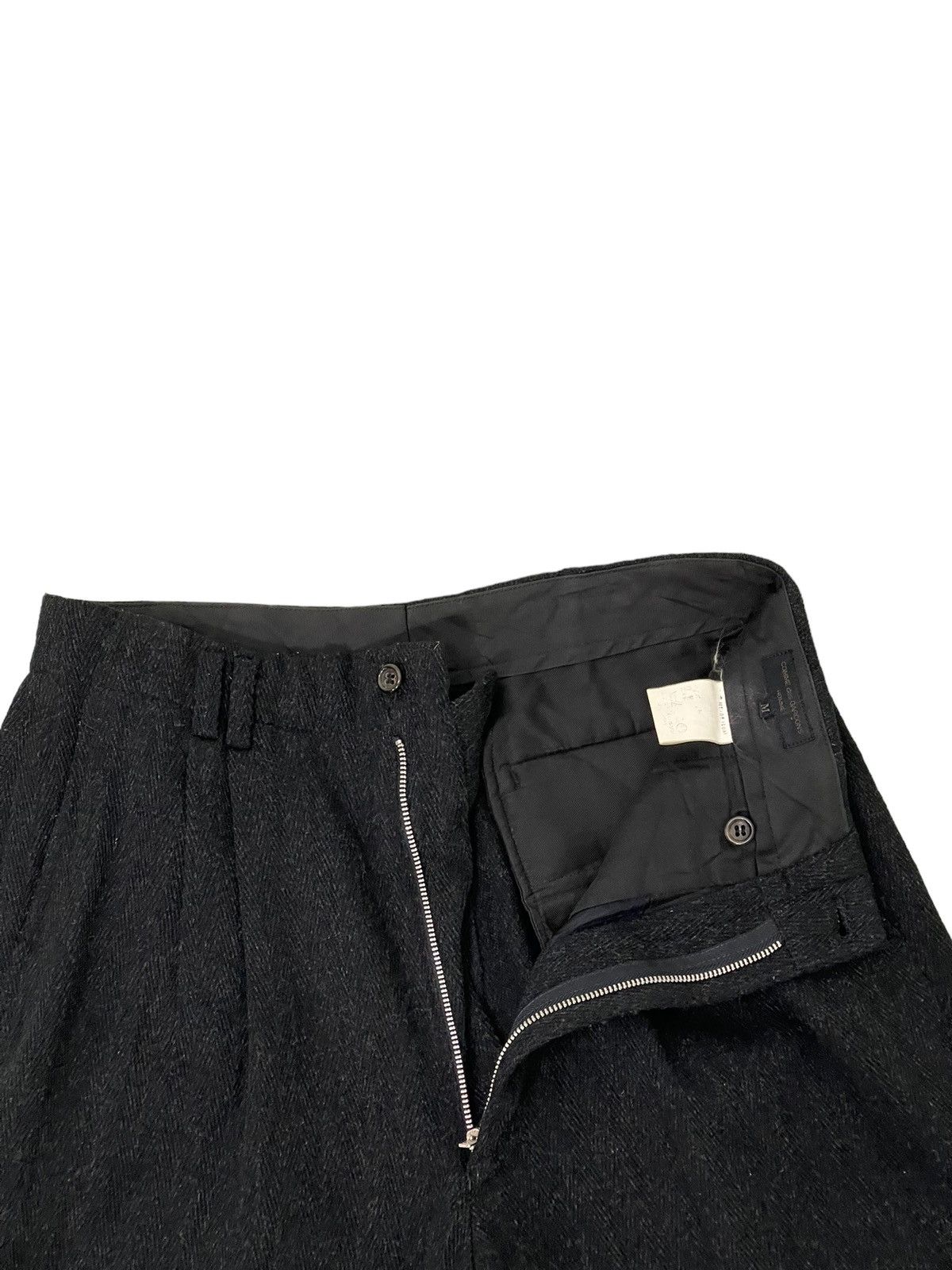 Comme des Garcons Vtg 90s CDGH Herringbones Wide Wool Trouser Tapered 6🟦5 Size US 29 - 10 Thumbnail