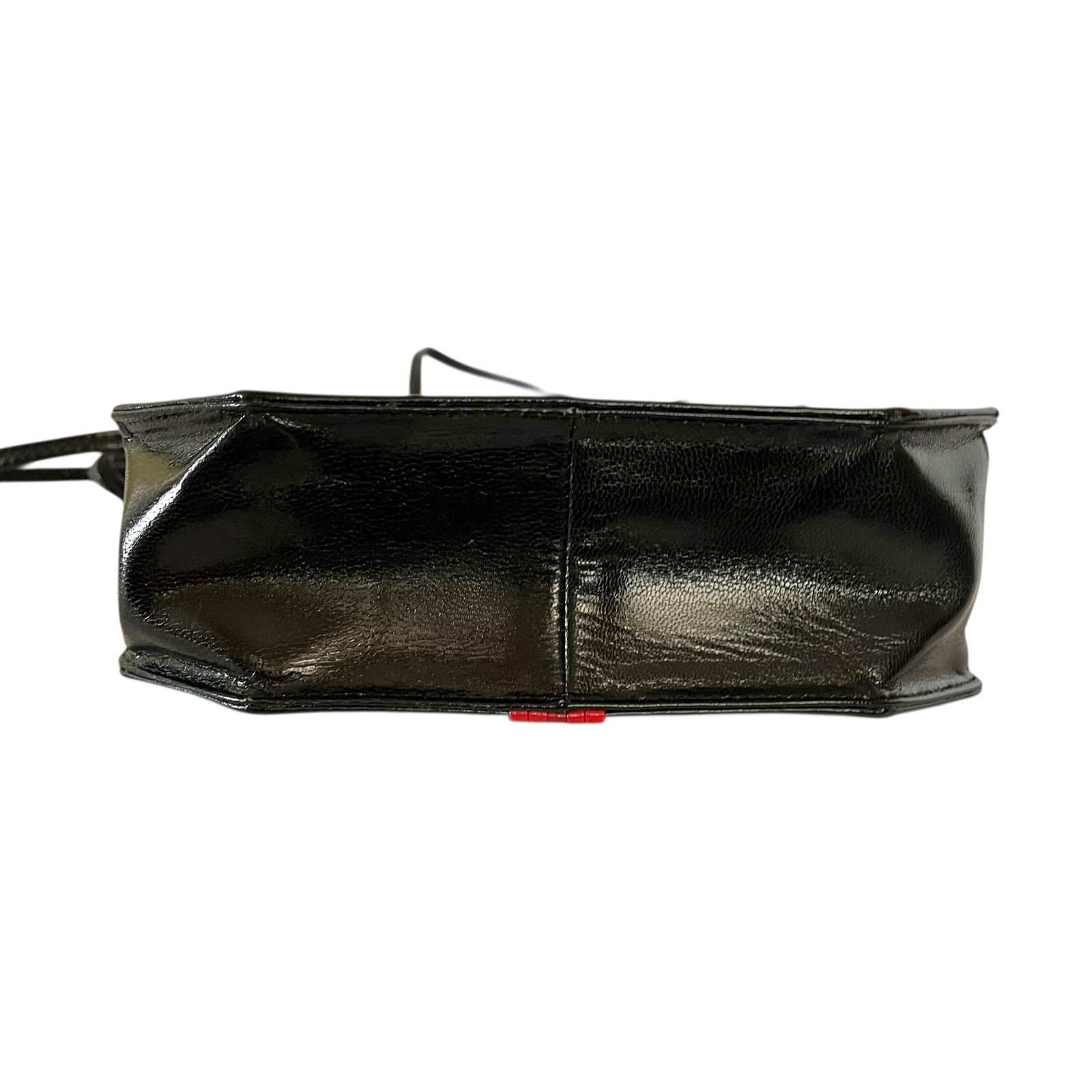 Vintage 1960s Susan Gail Bellido Mod Black Leather Red Stripe Bag Size ONE SIZE - 6 Thumbnail