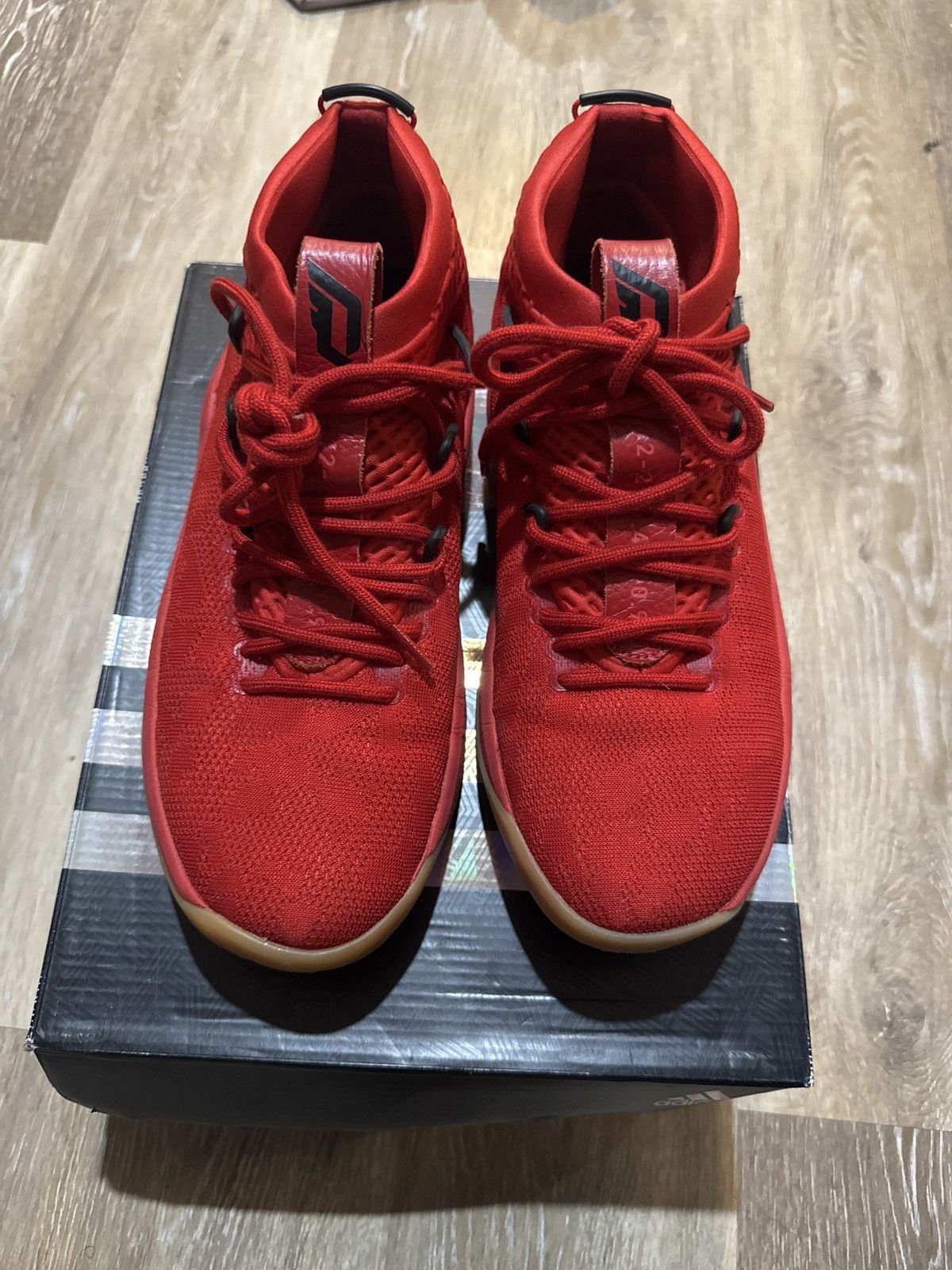 Adidas Dame 4 “Scarlet” Sz 10 Size US 10 / EU 43 - 1 Thumbnail